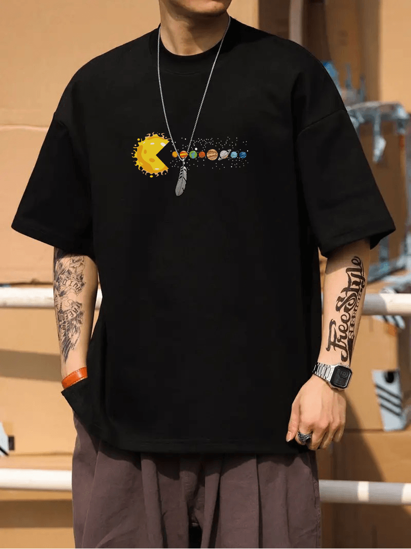 Pacman Baskılı Oversize