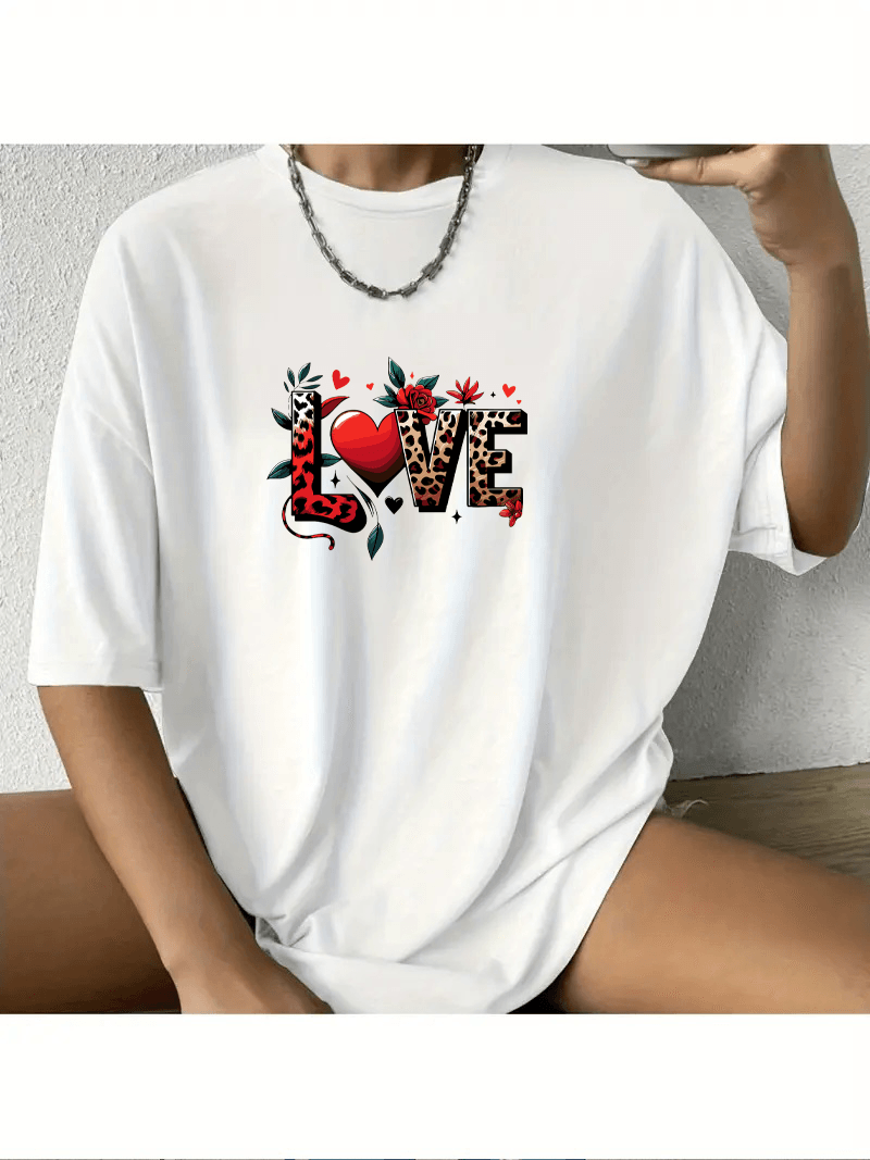 Love Baskılı Oversize