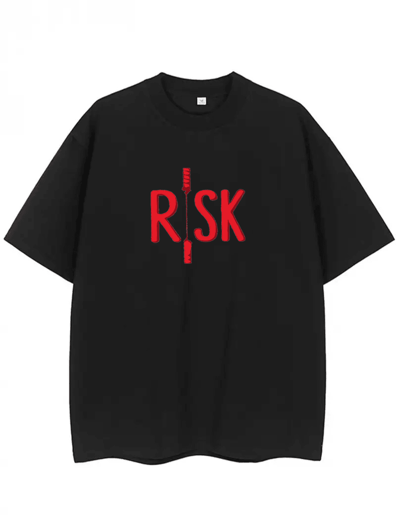 Risk Baskılı Overisize Tshirt