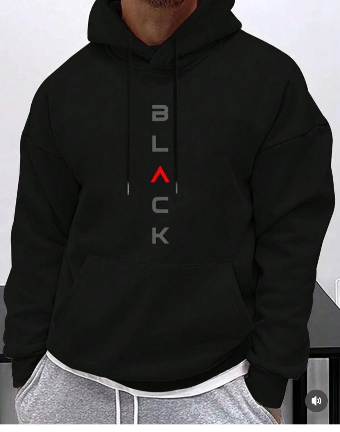 Black Dik Yazılı Kapüşonlu Sweatshirt