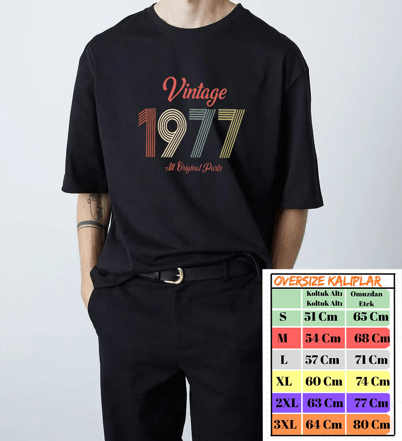 Vintage 1977 Baskılı Tshirt image