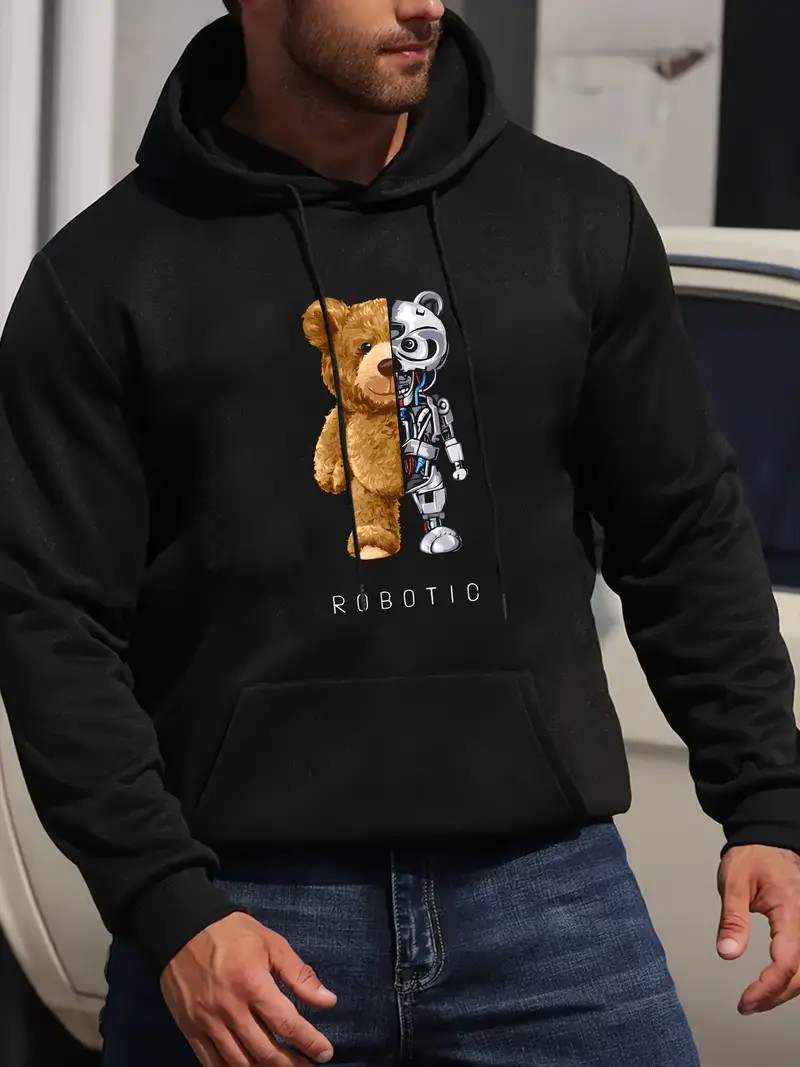 Robotic Ayıcık Baksılı Sweatshirt