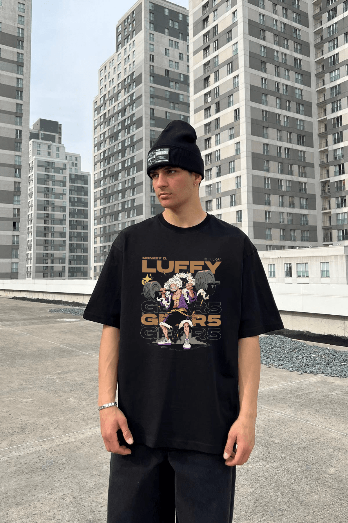Gear Tasarımlı Tshirt Oversize