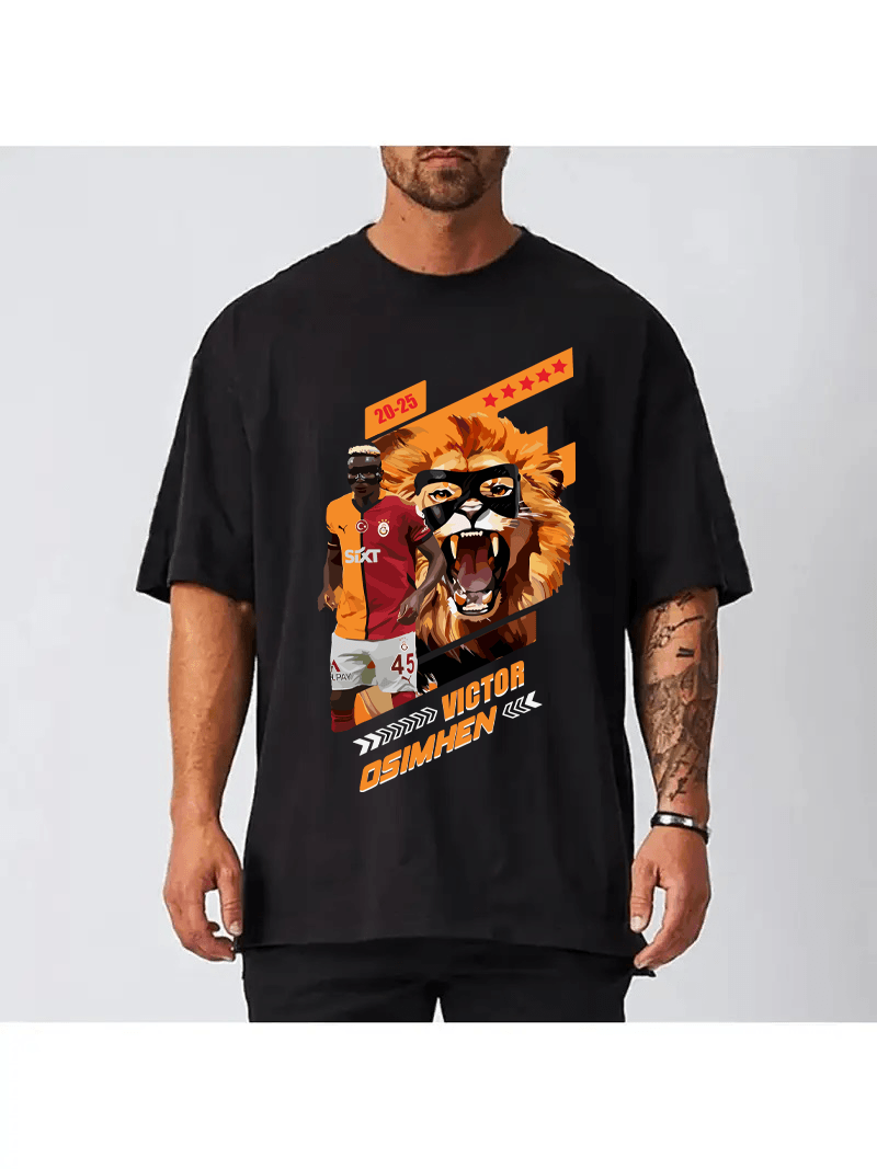 Osimhen 5 Yıldız Tasarımlı Oversize Tshirt