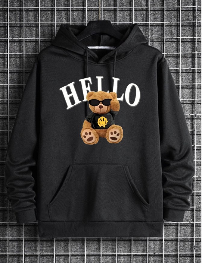 Hello Ayıcık Tasarımlı Sweatshirt