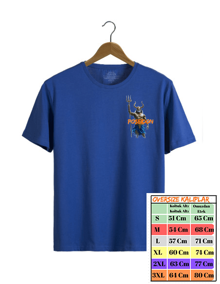 Poseidon Tasarımlı Oversize Tshirt image