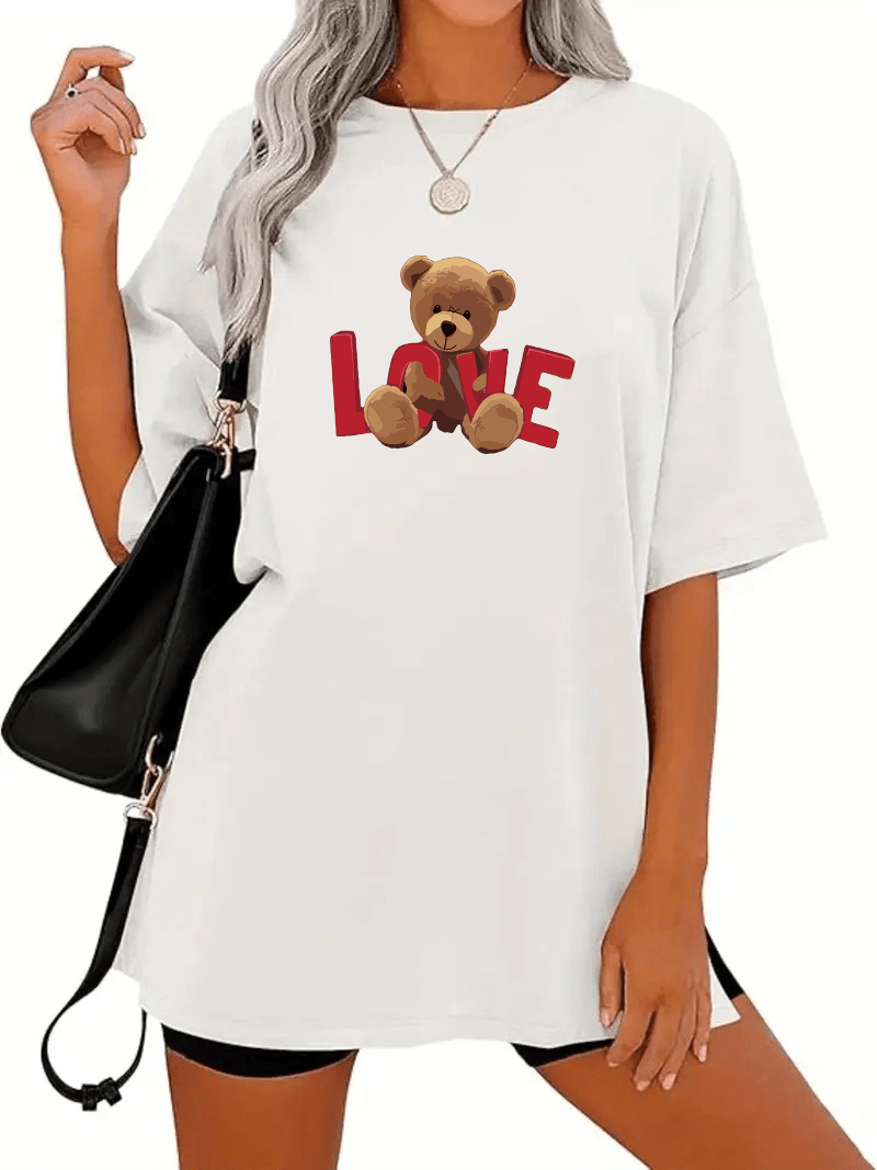Love Ayıcık Baskılı Tshirt