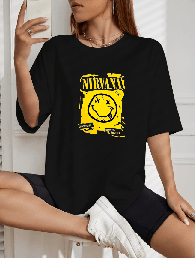 Nirvana Baskılı Oversize