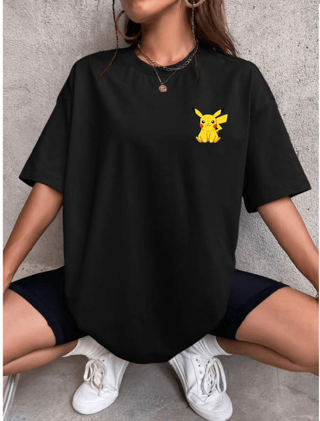 Pikachu Göğüs Baskılı Tshirt