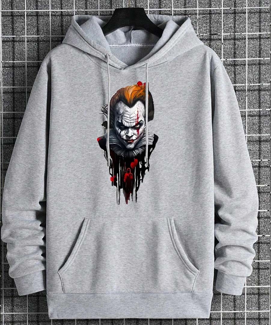 Joker Tasarımlı Kapüşonlu Sweat