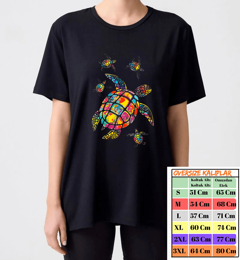 Caretta Tasarımlı Oversize Tshirt