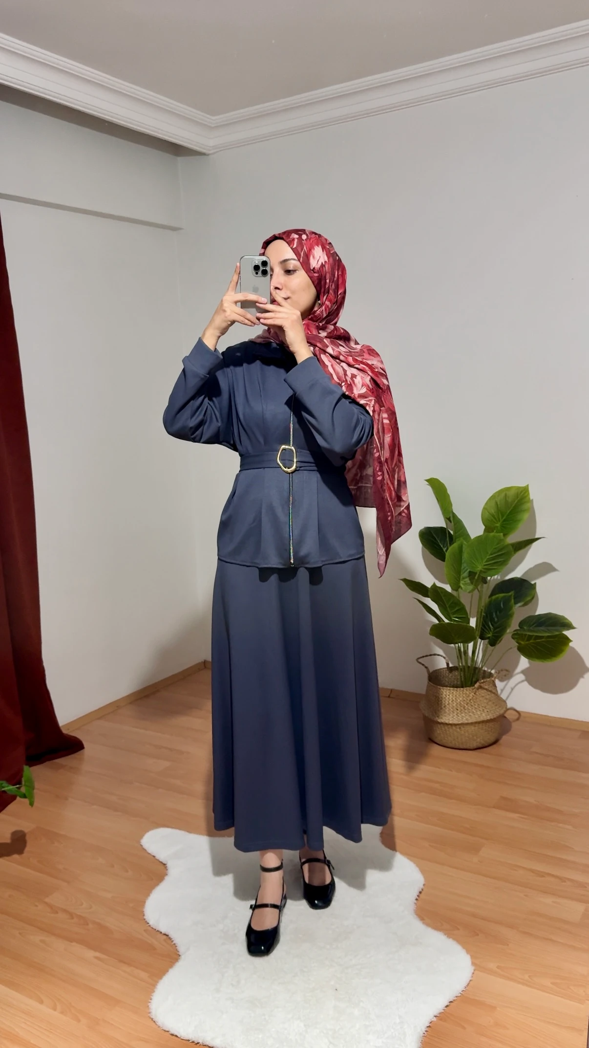 OYSHO KUMAŞ ETEKLİ TAKIM ANTRASİT