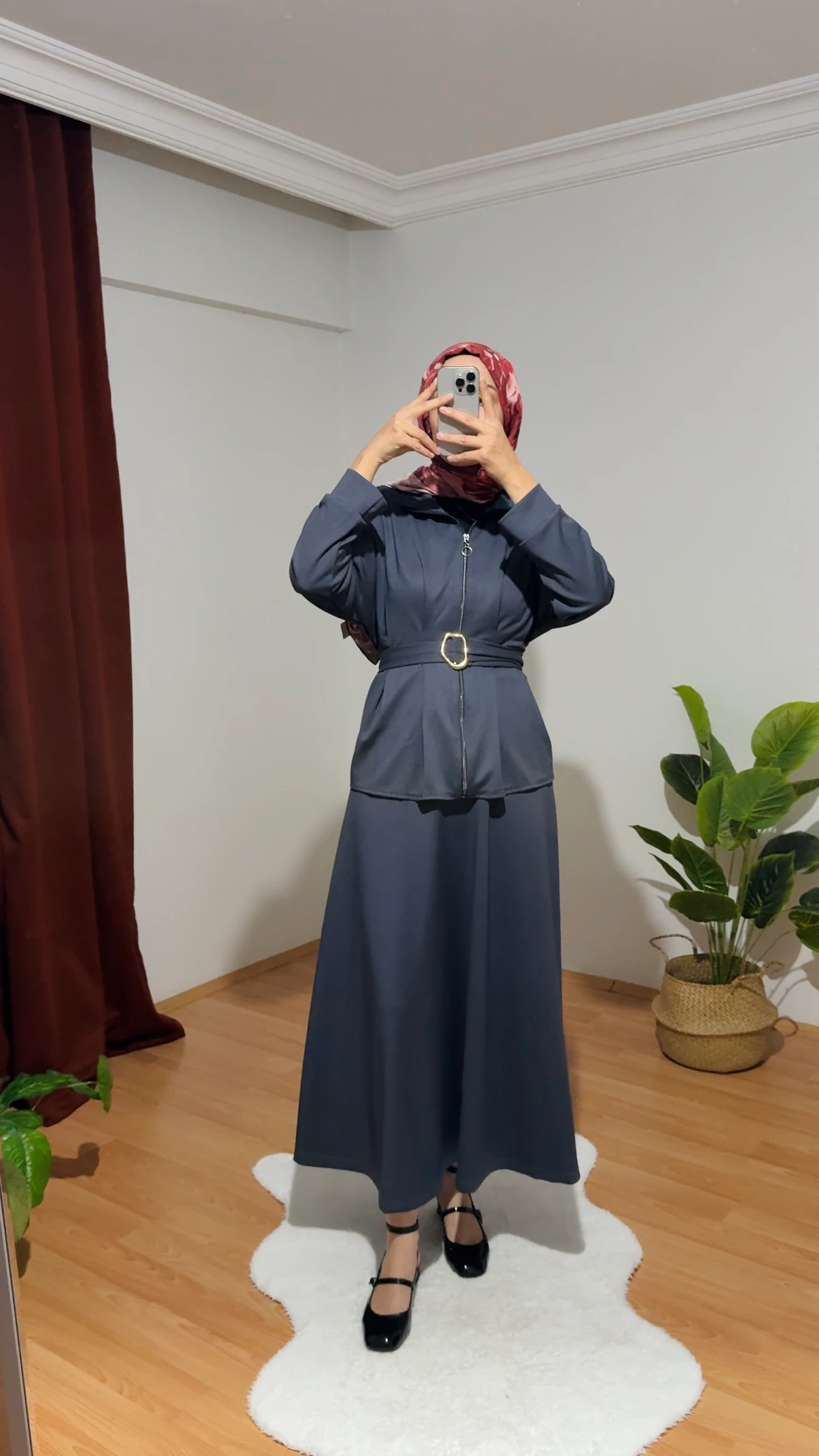 OYSHO KUMAŞ ETEKLİ TAKIM ANTRASİT