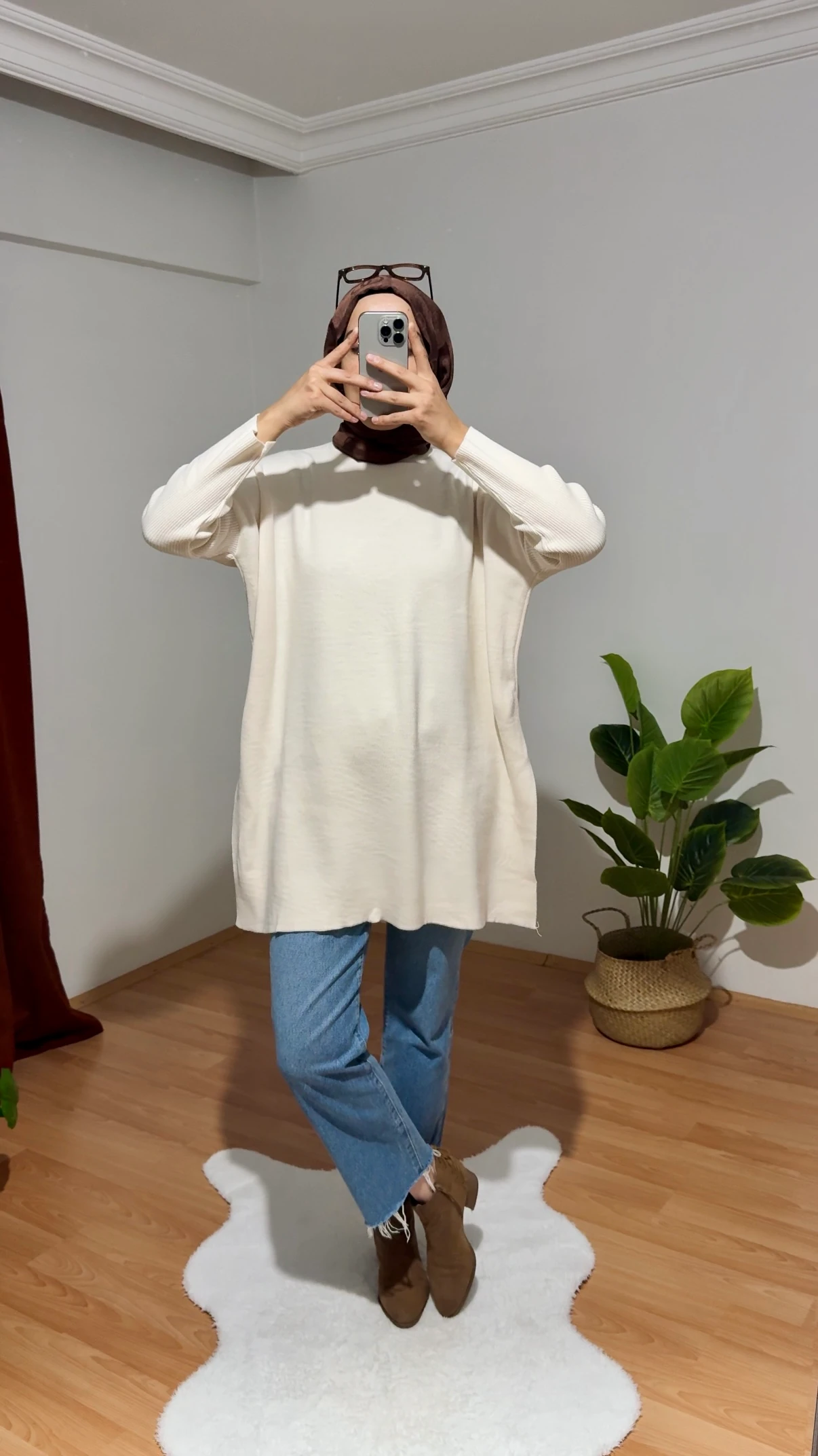 YIRTMAÇLI TRİKO KAZAK(EKRU)