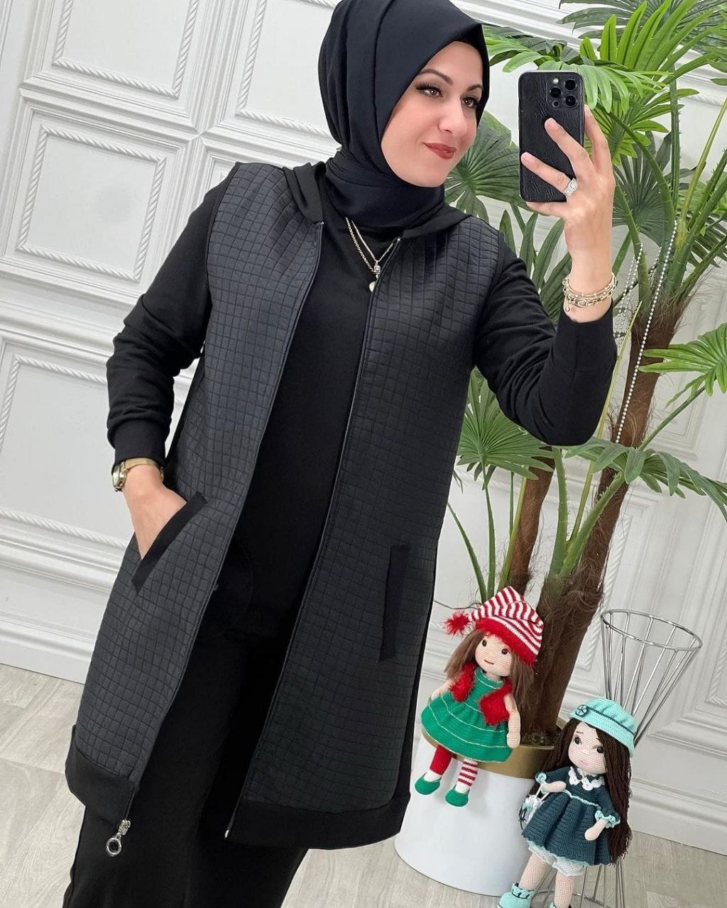 KAPİTONE YELEK TAKIM SİYAH