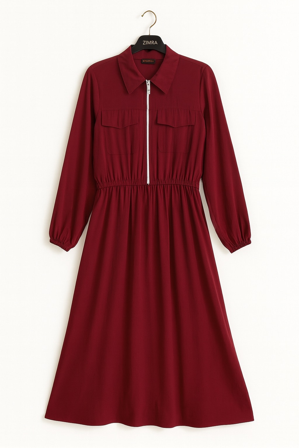 LİZA KOLSUZ CEKET ELBİSE (bordo)