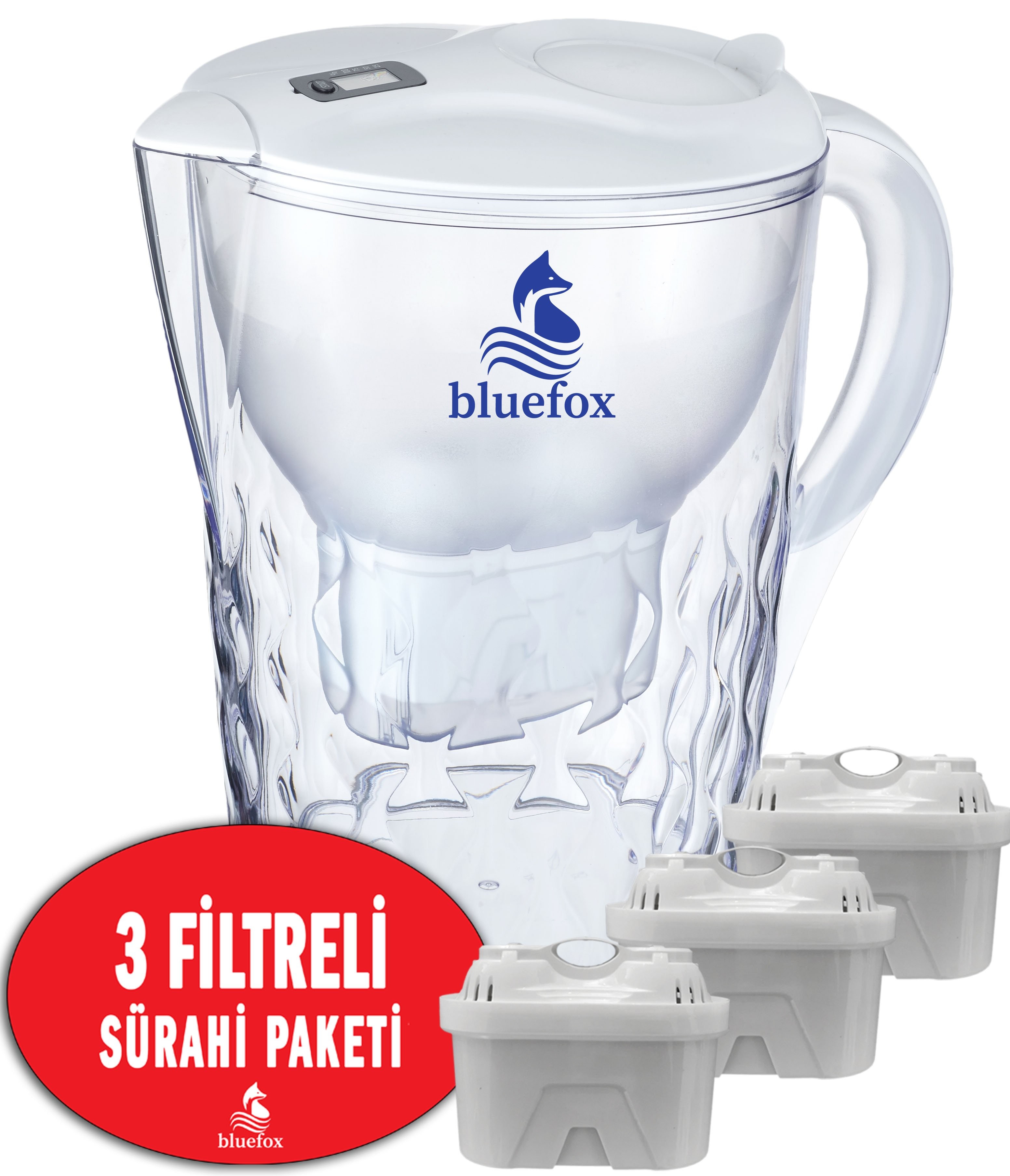 Bluefox II Beyaz Su Arıtmalı Akıllı Sürahi 3,5Lt 