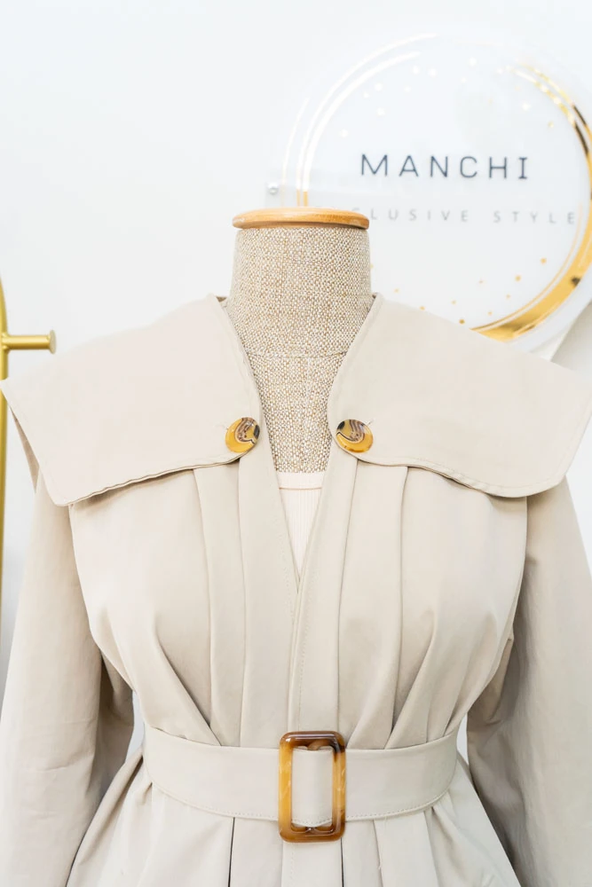 Kısa Trençkot - Bej