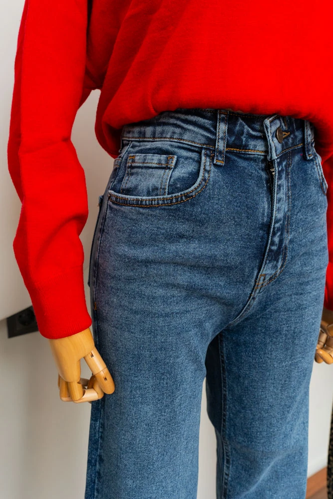 Kot Pantolon - İspanyol Paça - Mavi