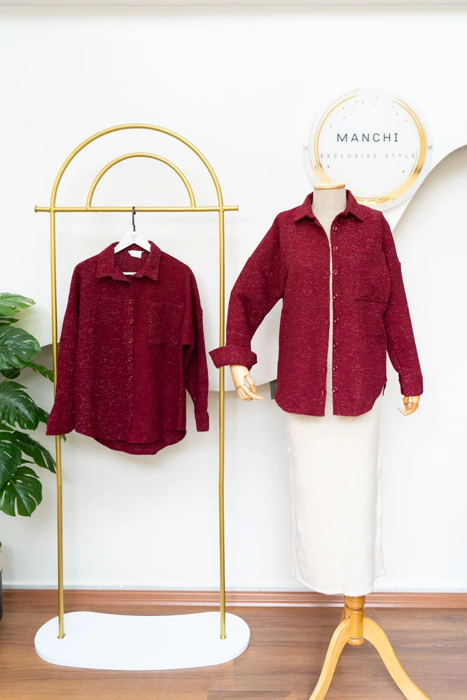 Oduncu Gömlek Bordo