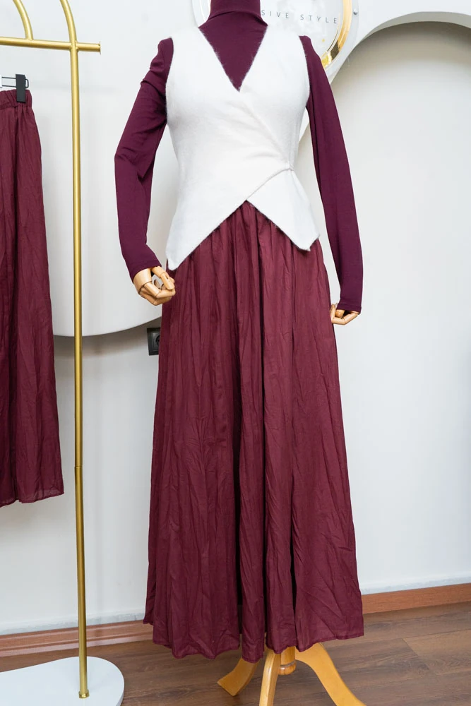 Krem İpli Yelek - Yandan Bağlamalı