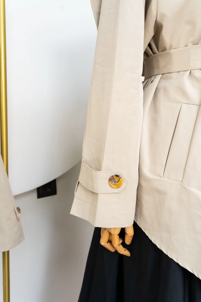 Kısa Trençkot - Bej