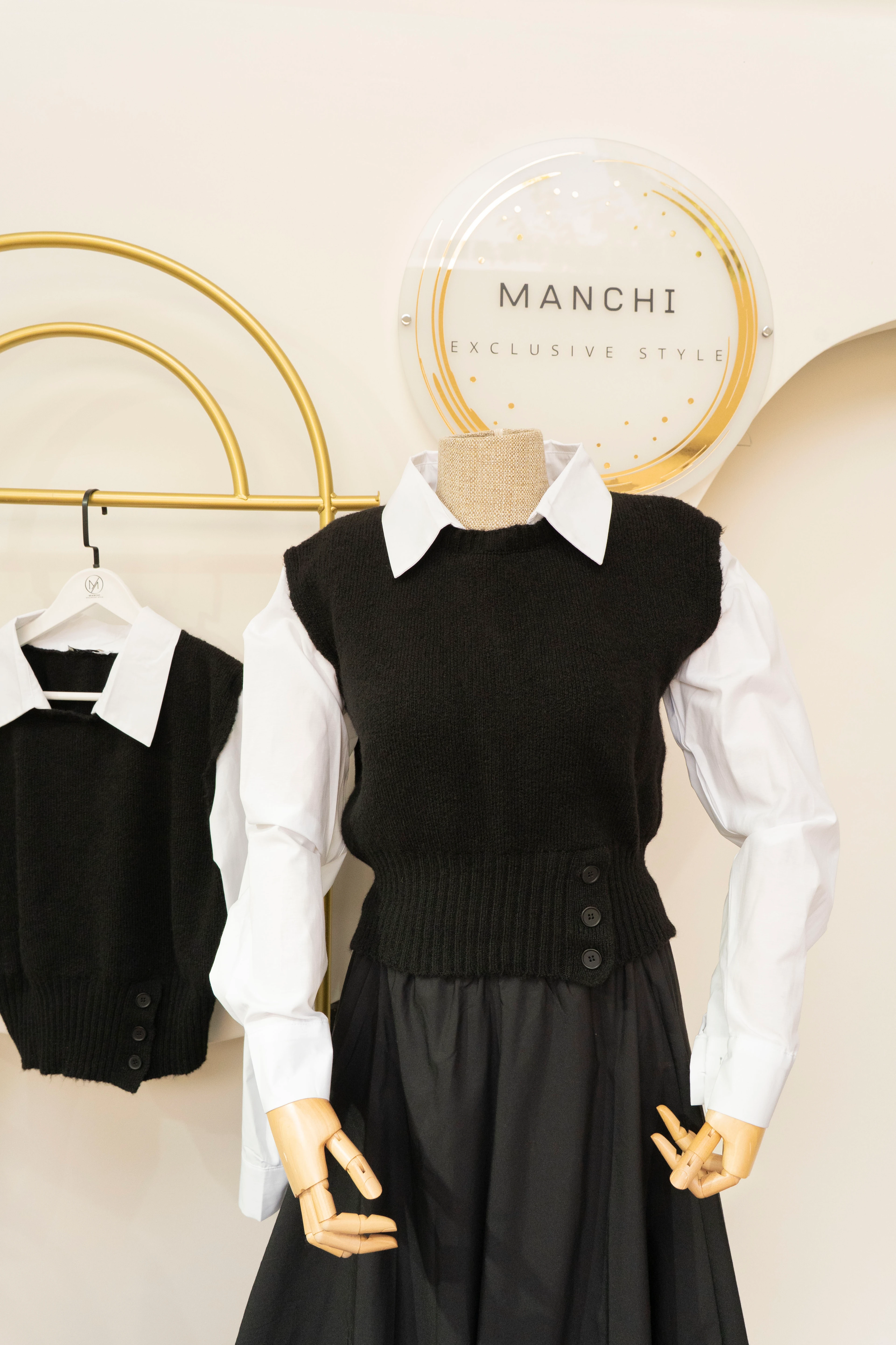 Triko Süveter - Gömlek Detaylı