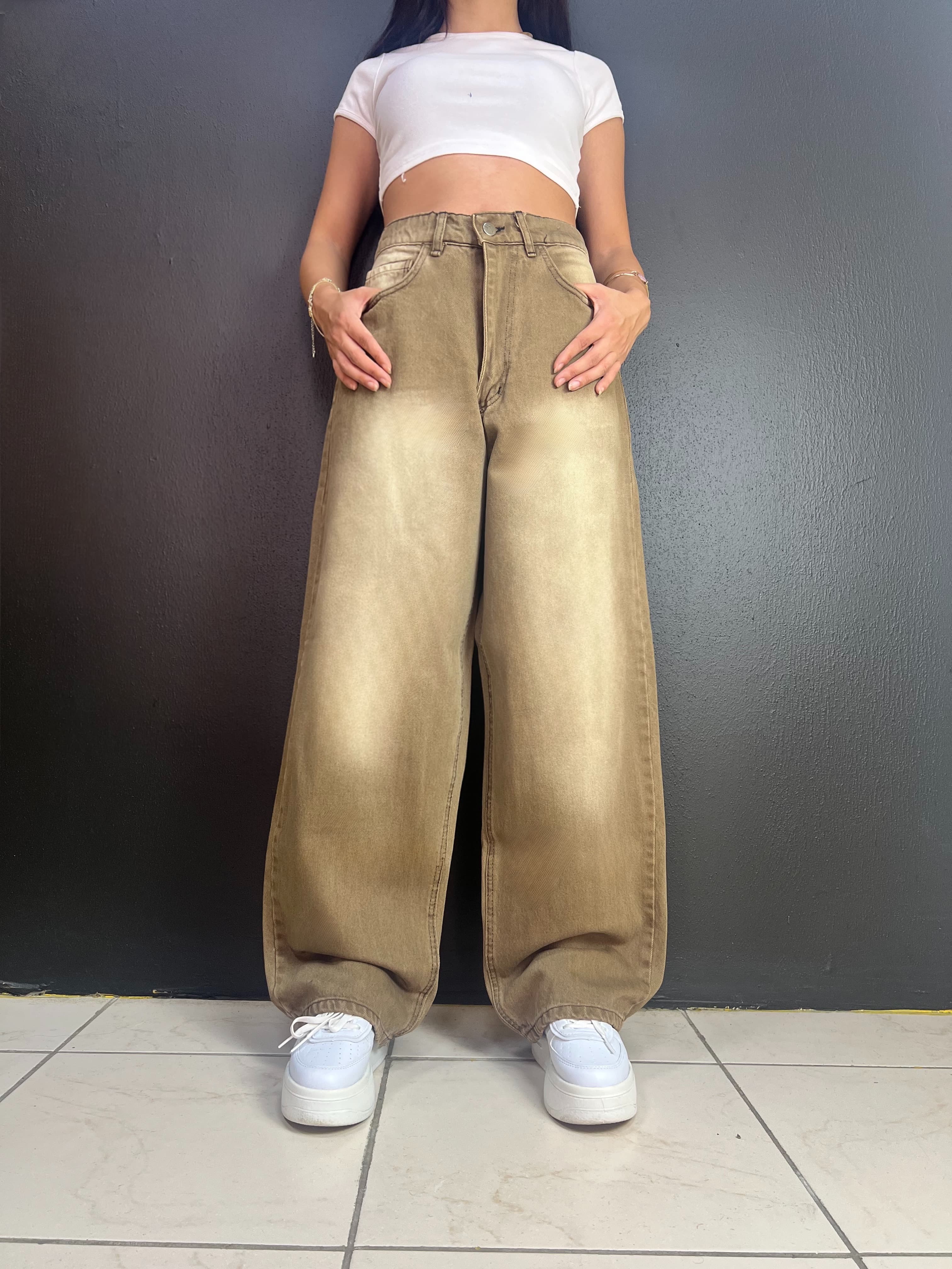 VİNTAGE YIKAMA UNİSEX VİZON BAGGY