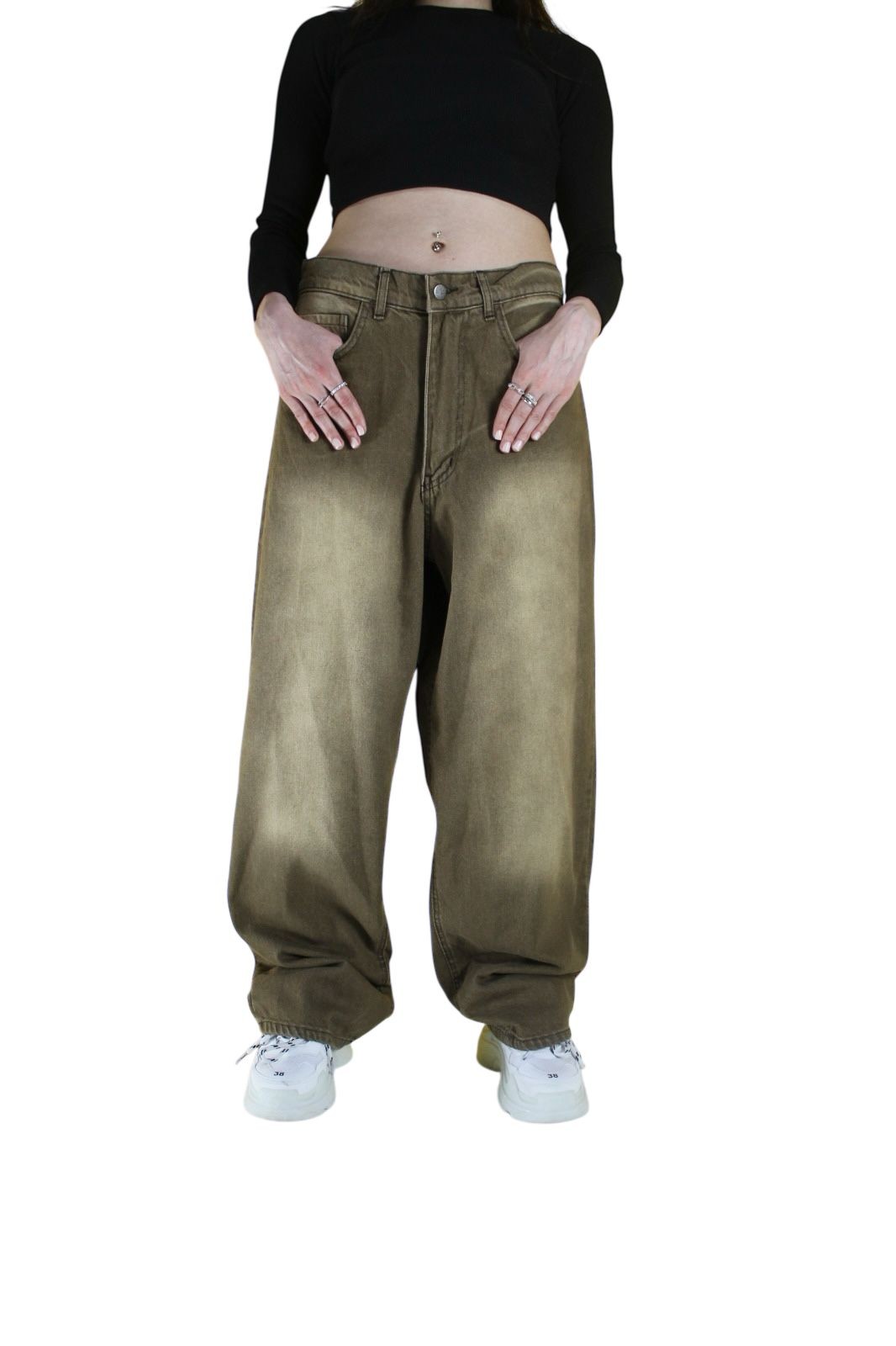  VİNTAGE ESKİTME YIKAMA UNİSEX BAGGY JEAN PANTOLON