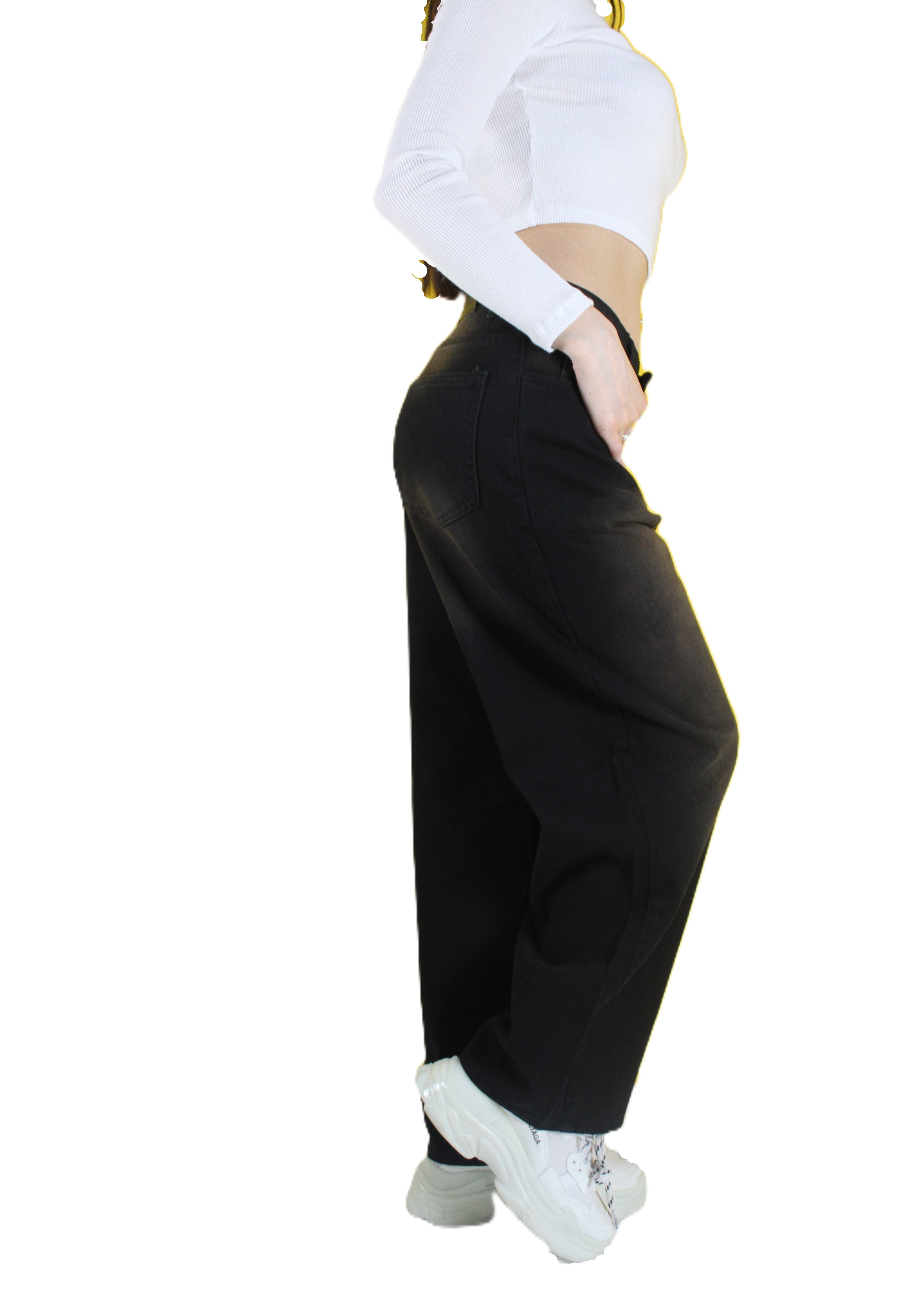 VİNTAGE ESKİTME YIKAMA UNİSEX BAGGY JEAN PANTOLON