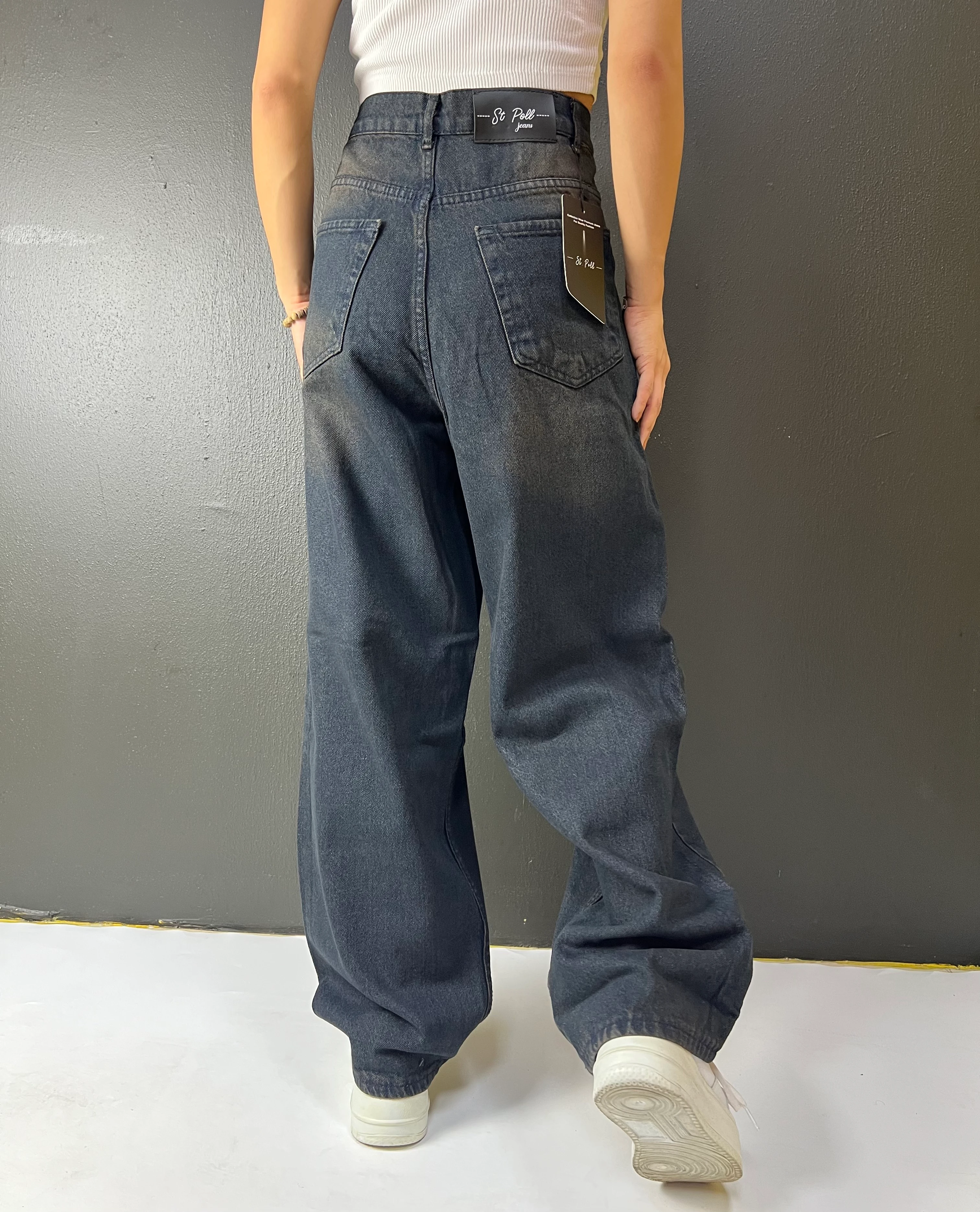 ESKİTME BAGGY KAHVE TİNT