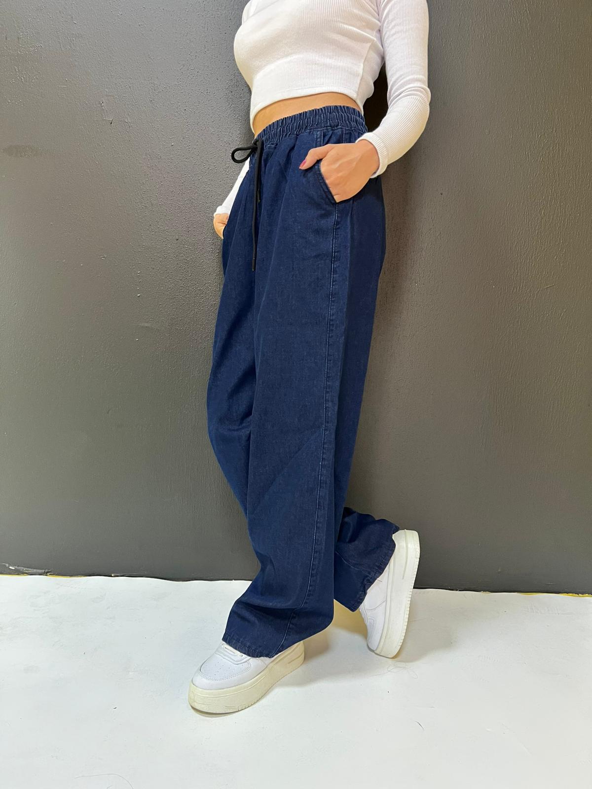 BEL BAĞCIKLI YAZLIK TENSEL PANTOLON