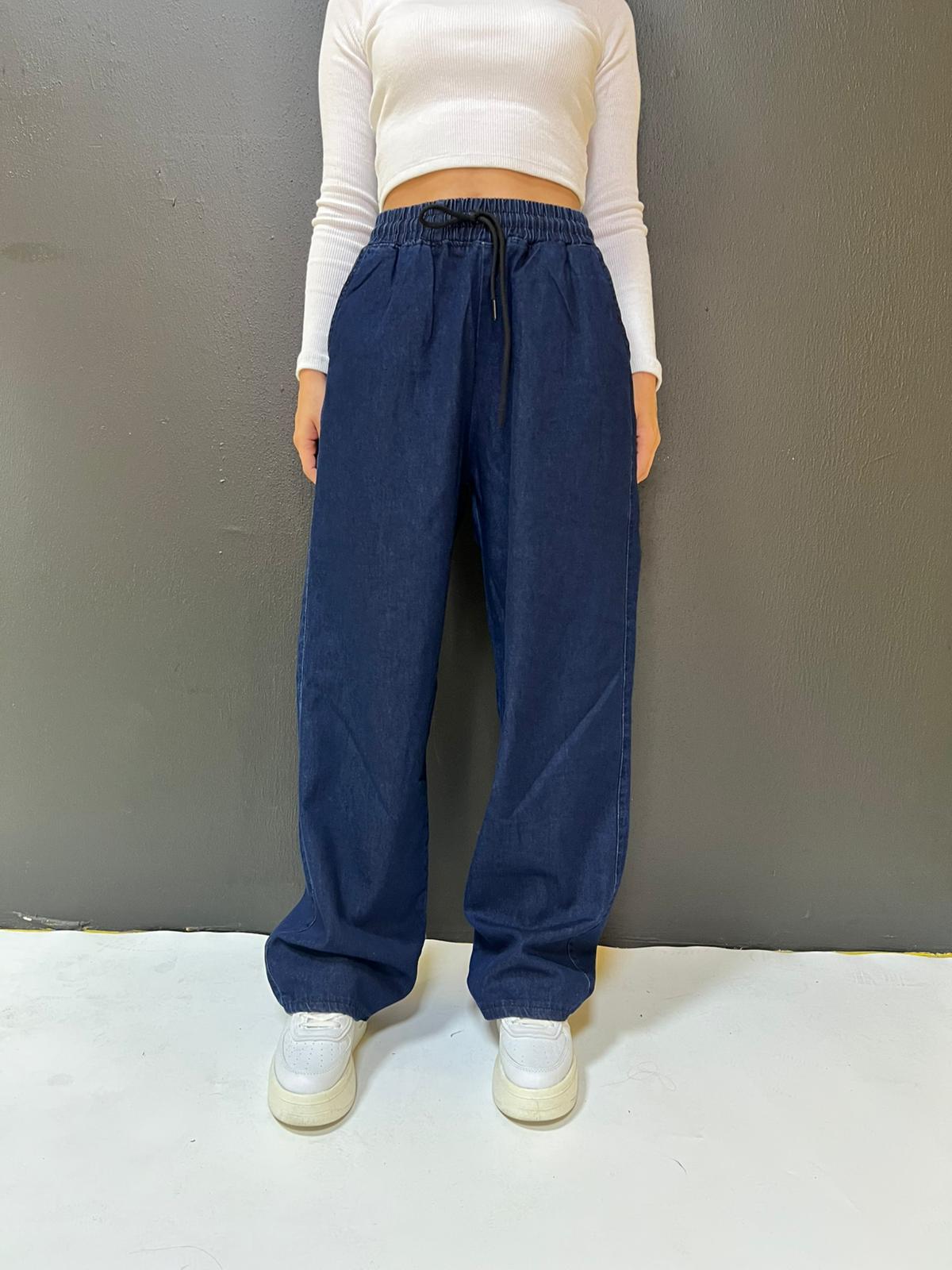 BEL BAĞCIKLI YAZLIK TENSEL PANTOLON