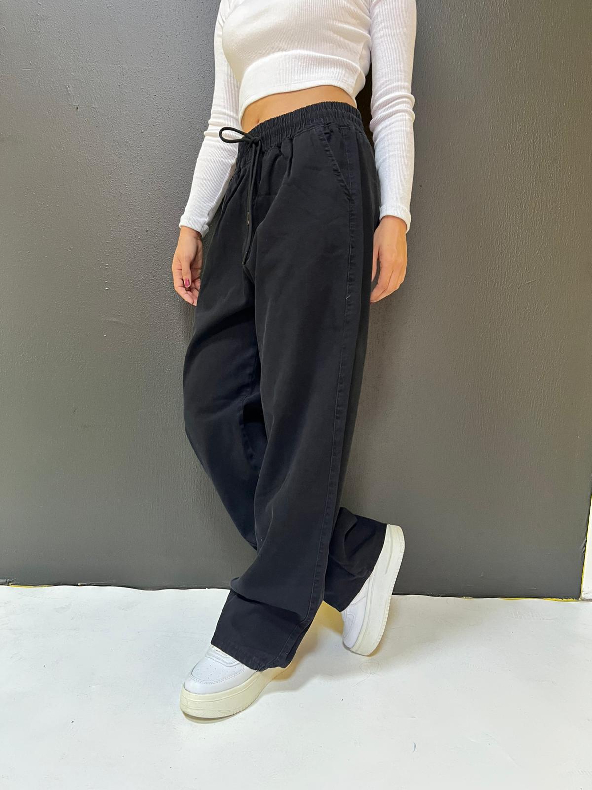 BEL LASTİKLİ BOL PAÇA PANTOLON