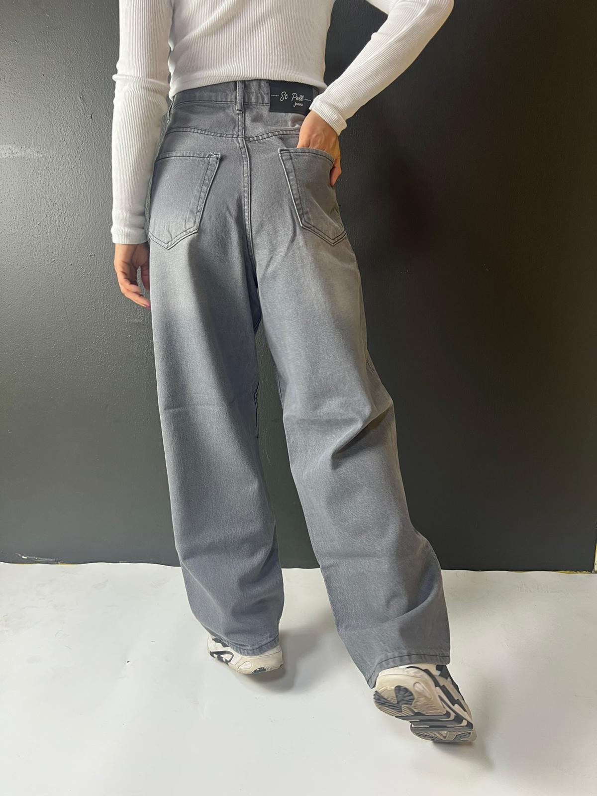 UNİSEX VİNTAGE ESKİTME YIKAMALI BAGGY JEANS