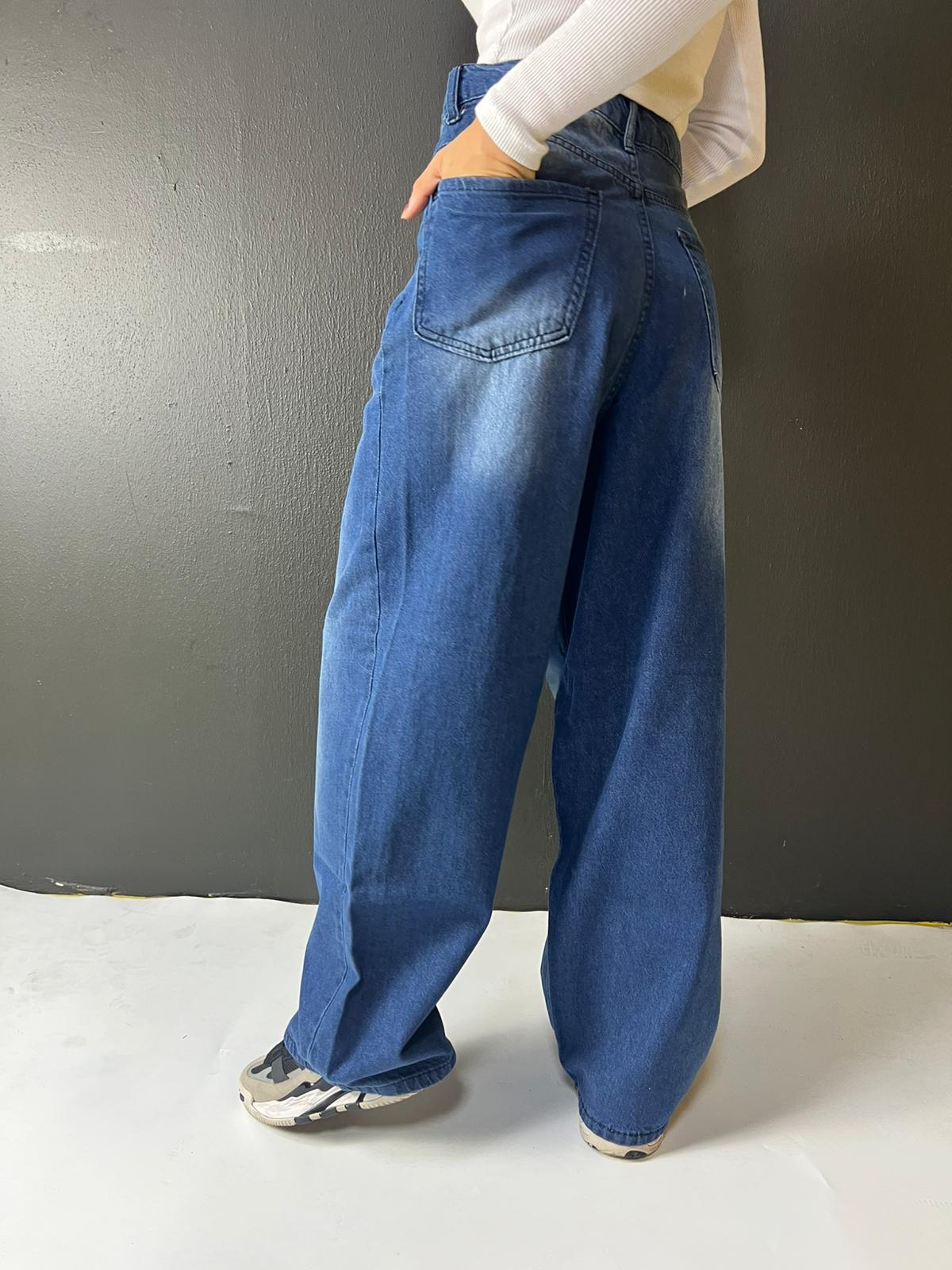 ESKİTME VİNTAGE YIKAMALI UNİSEX BAGGY JEANS PANTOLON