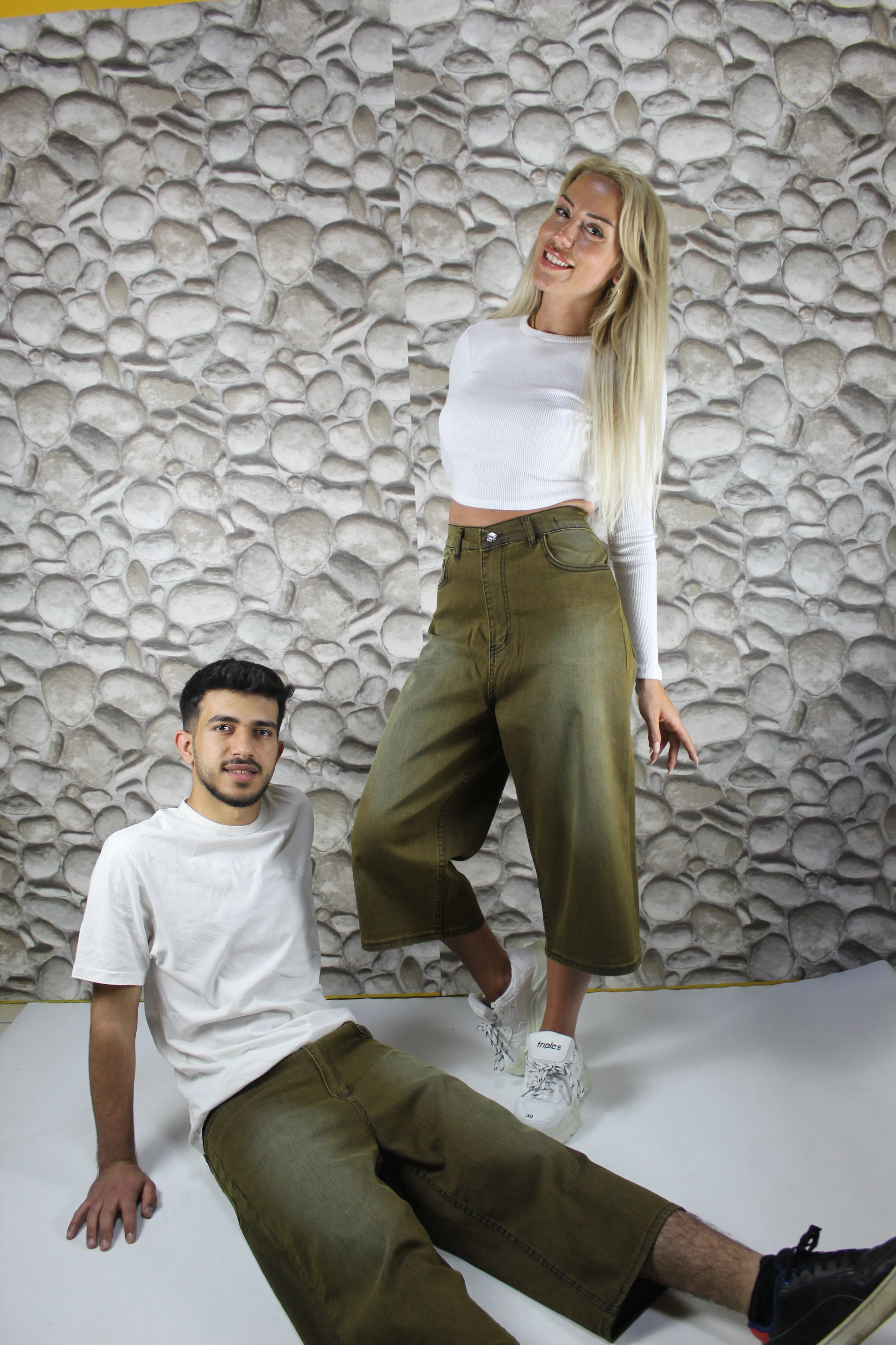 LİKRALI VİNTAGE YIKAMA BAGGY ŞORTOLON