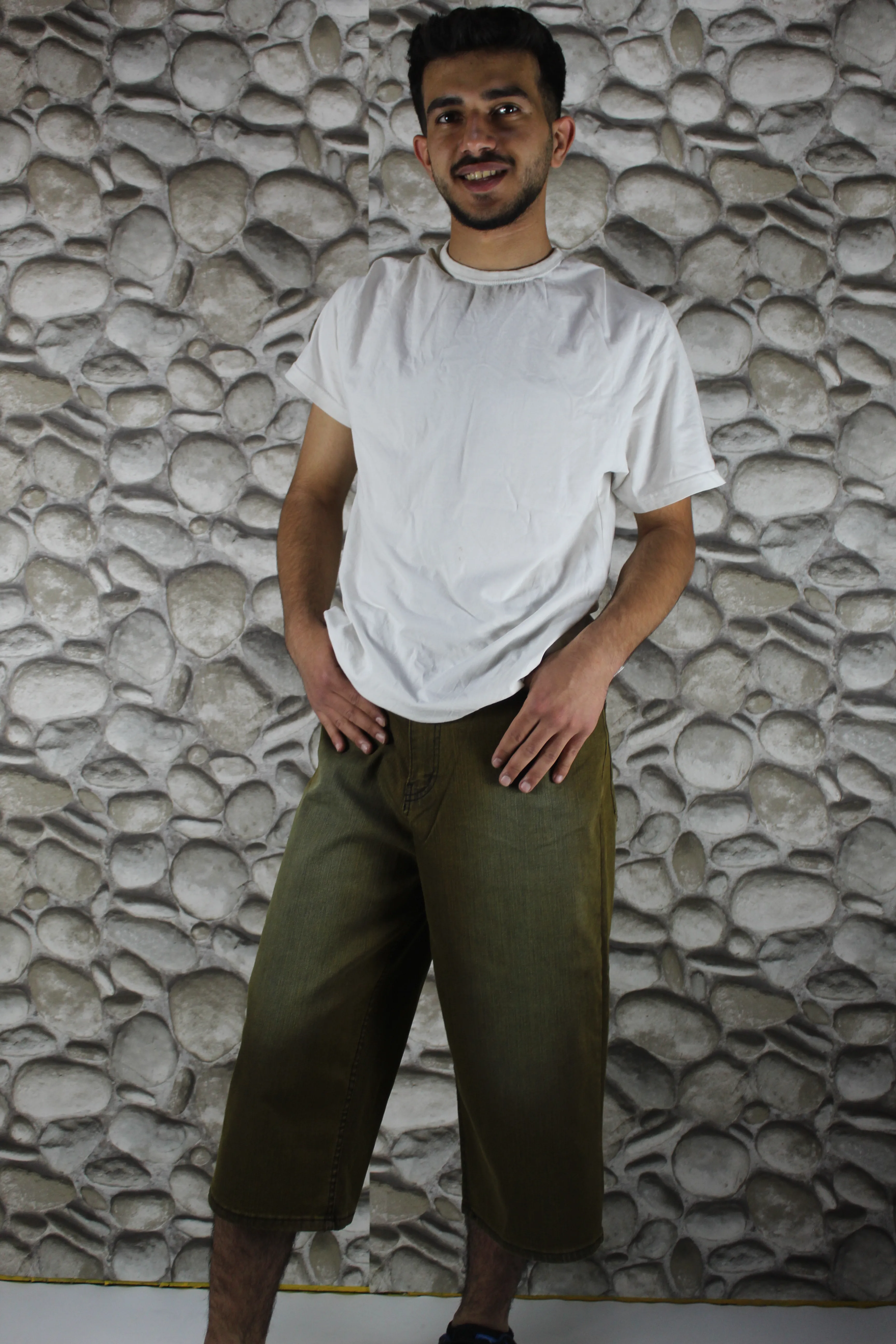 LİKRALI VİNTAGE YIKAMA BAGGY ŞORTOLON