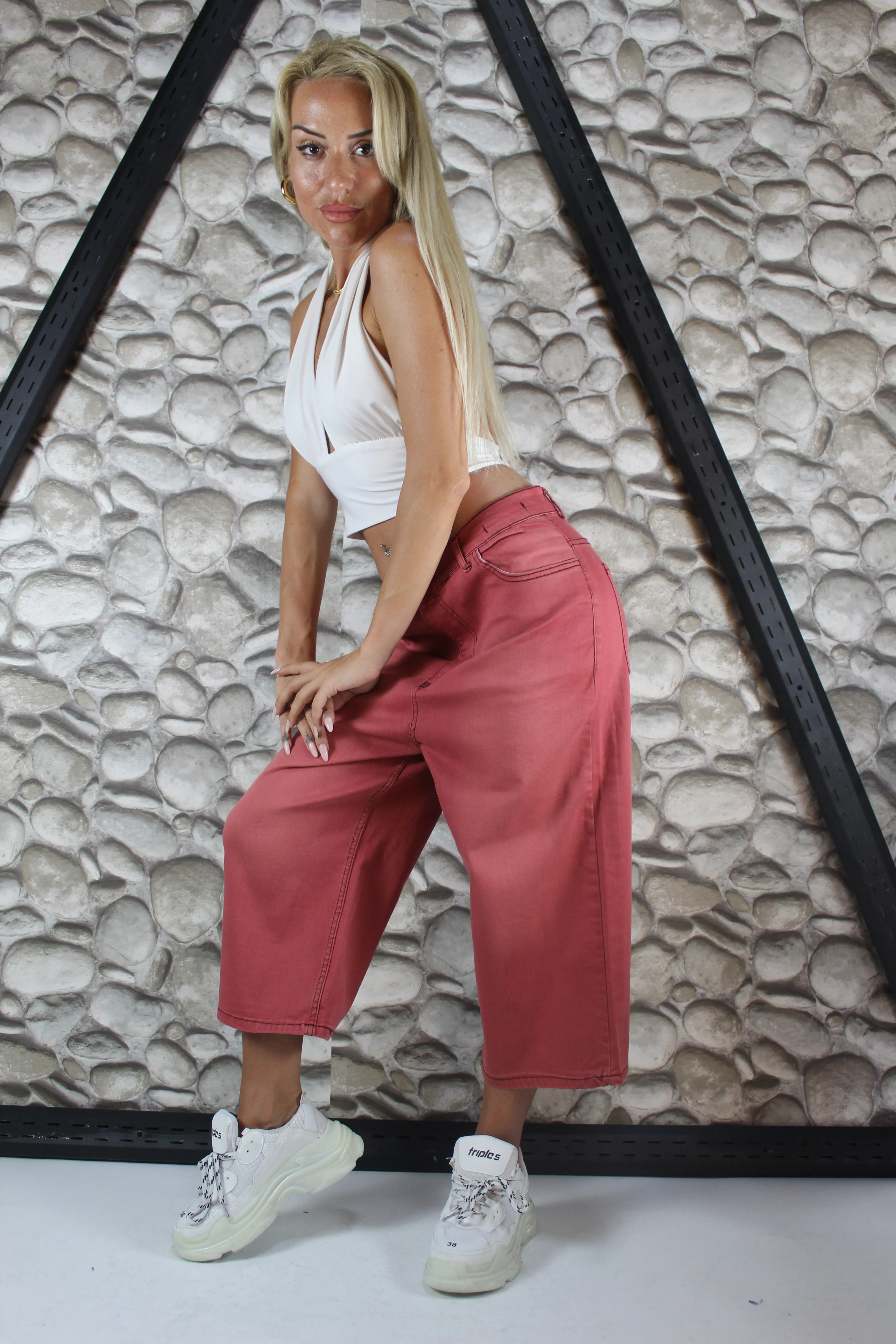 LİKRALI VİNTAGE YIKAMA BAGGY ŞORTOLON