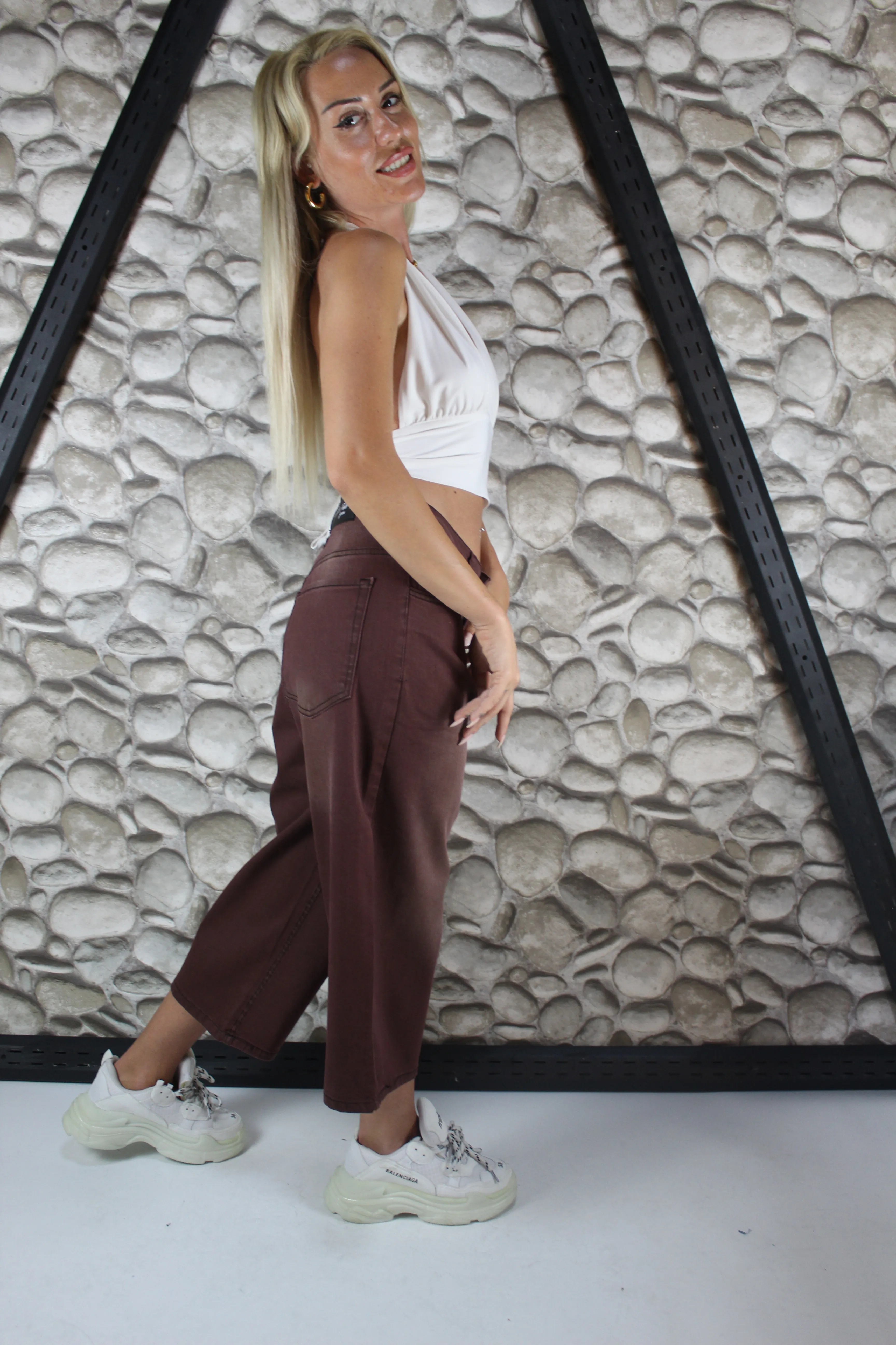 LİKRALI VİNTAGE YIKAMA BAGGY ŞORTOLON