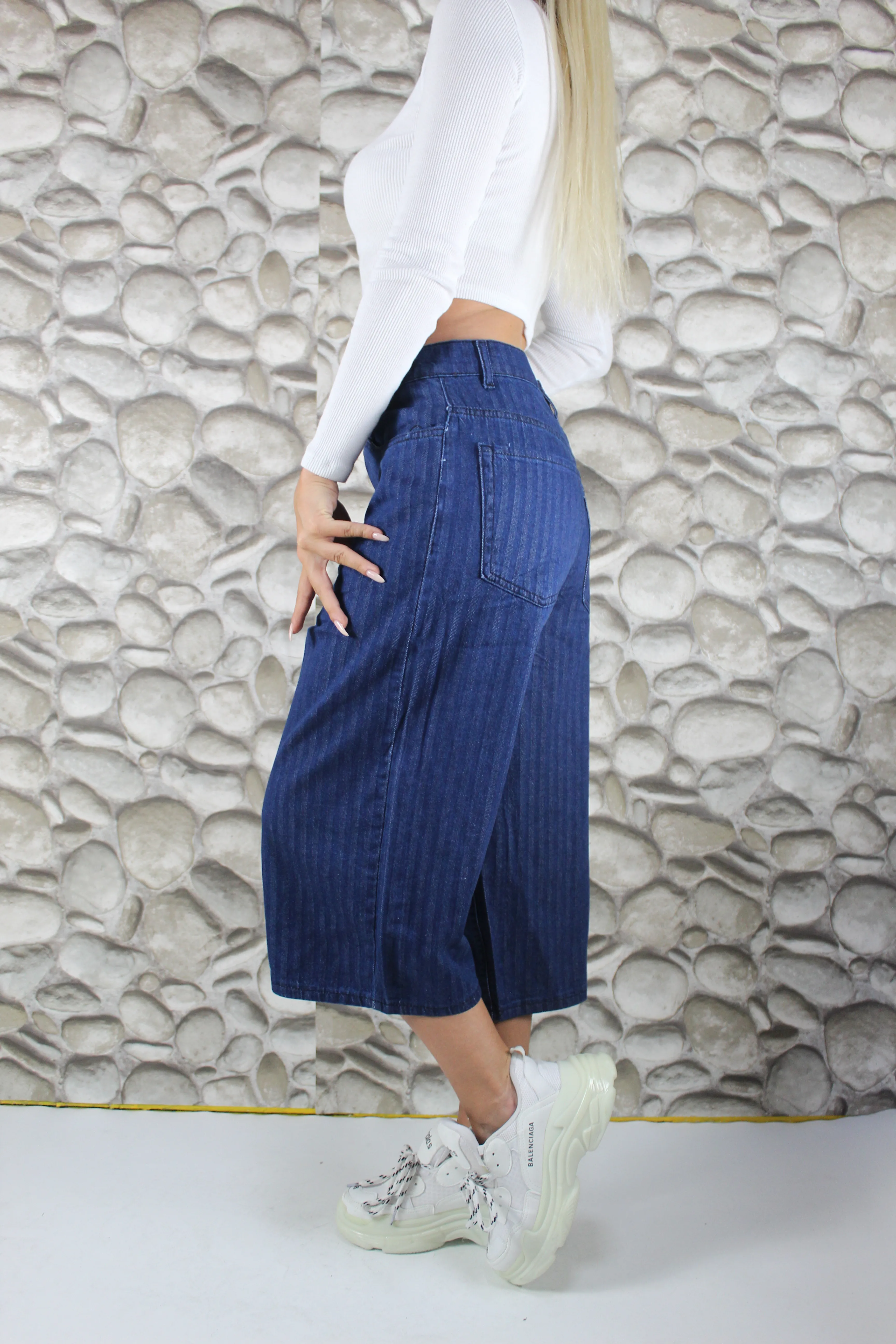 LİKRALI VİNTAGE YIKAMA BAGGY ŞORTOLON