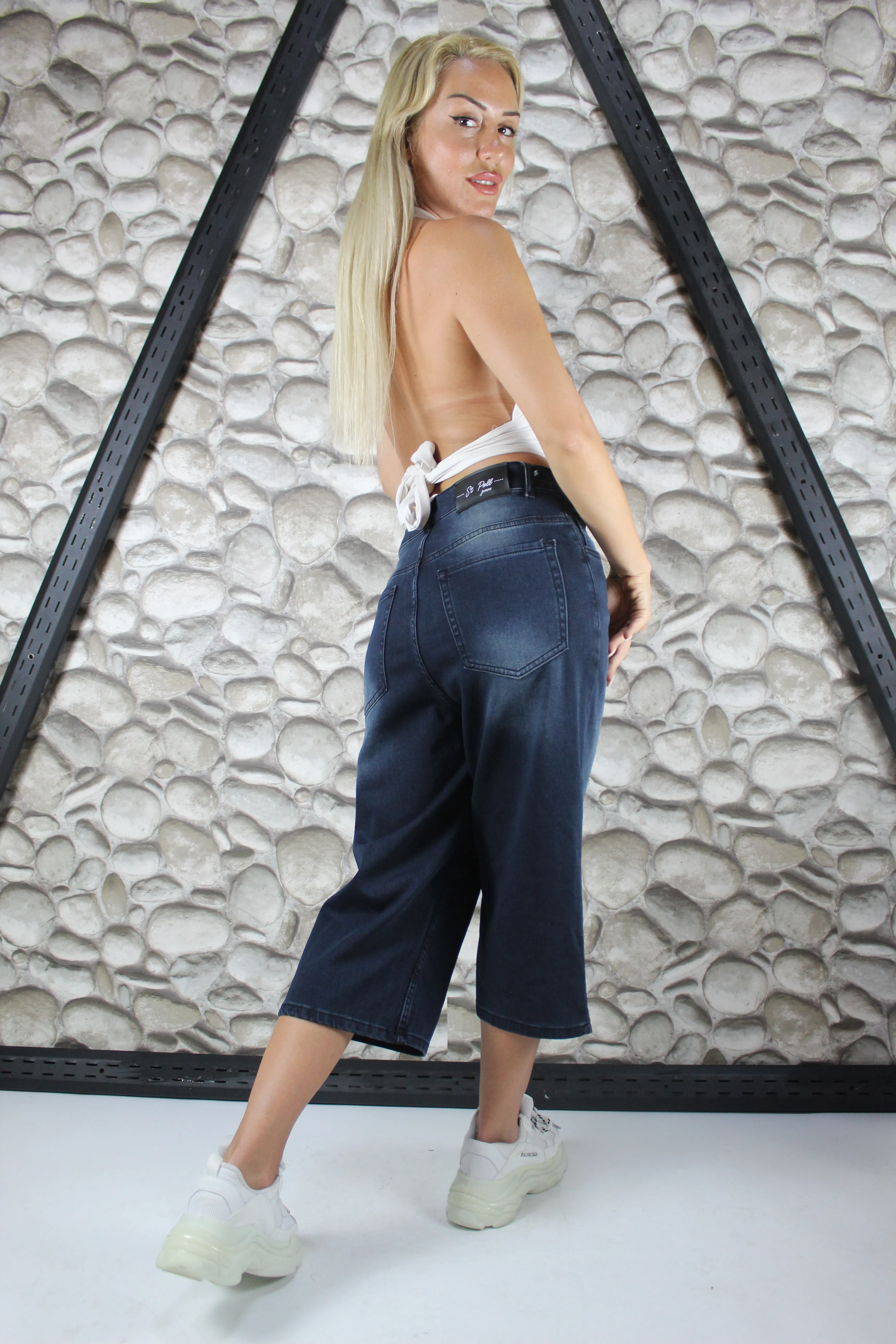 LİKRALI VİNTAGE YIKAMA BAGGY ŞORTOLON