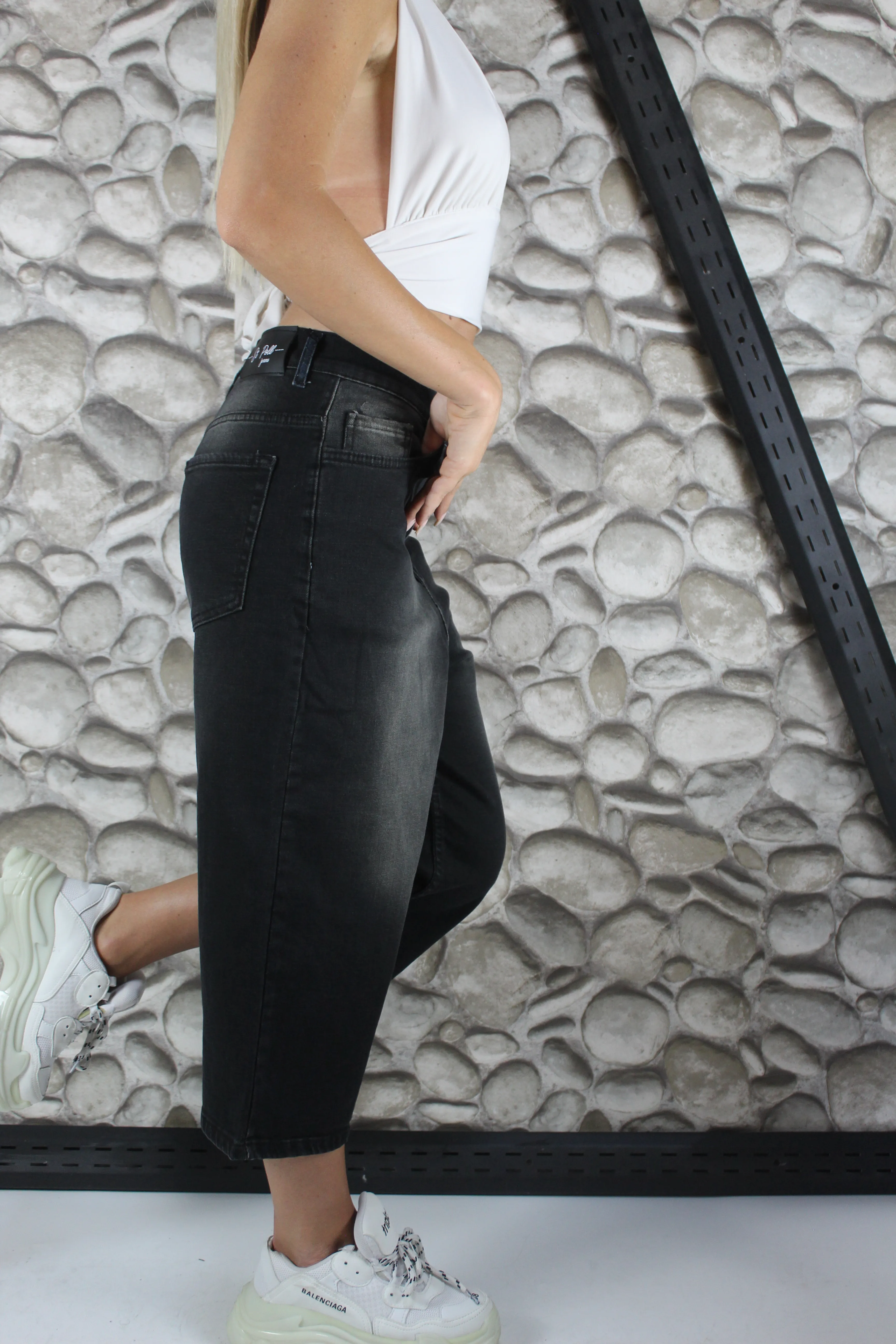 LİKRALI VİNTAGE YIKAMA BAGGY ŞORTOLON