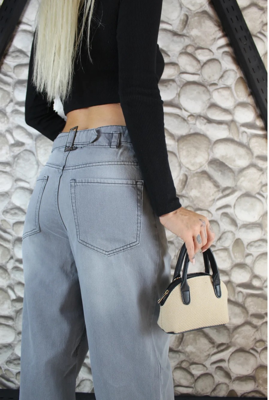 toka detaylı baggy jeans