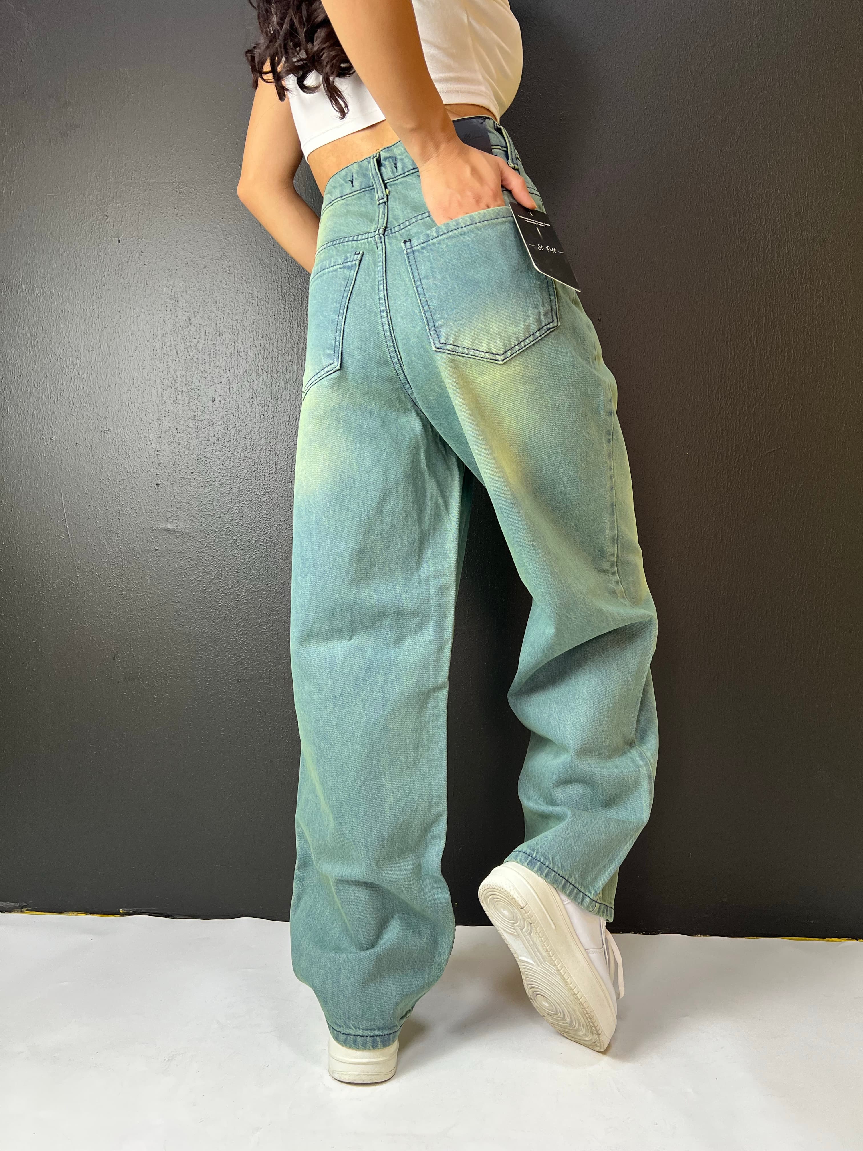 ESKİTME VİNTAGE YIKAMA UNİSEX BAGGY JEANS PANTOLON