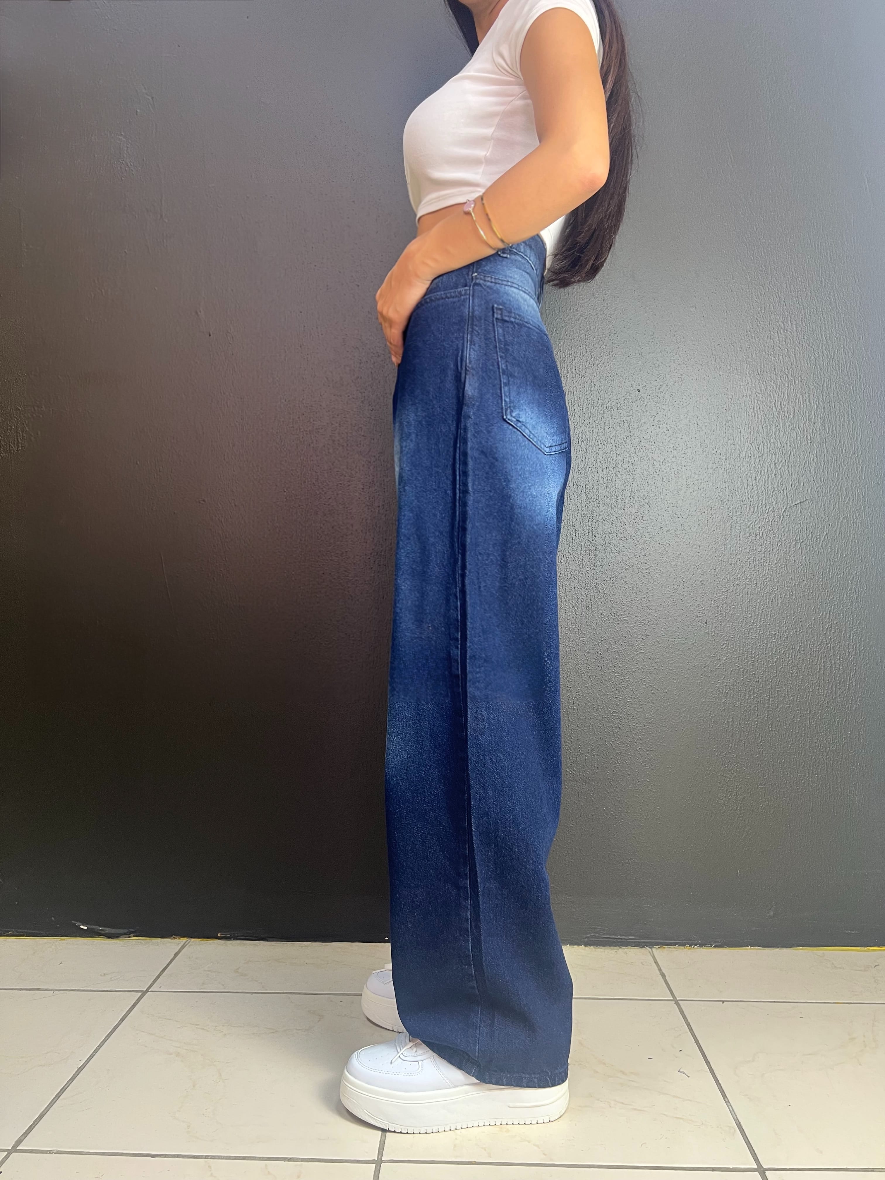VINTAGE YIKAMA  LACİVERT BAGGY