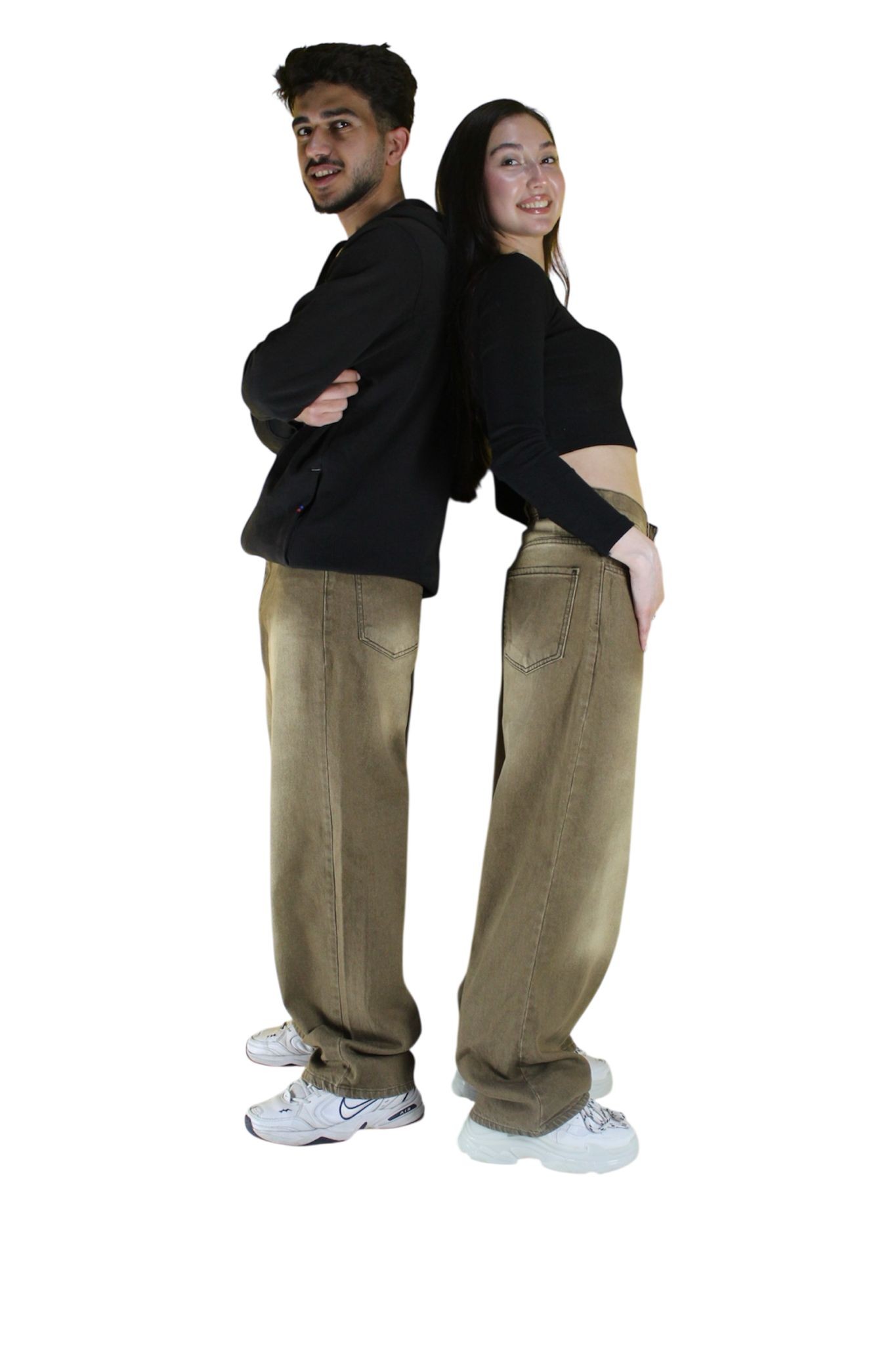 VİNTAGE ESKİTME YIKAMA UNİSEX BAGGY JEAN PANTOLON