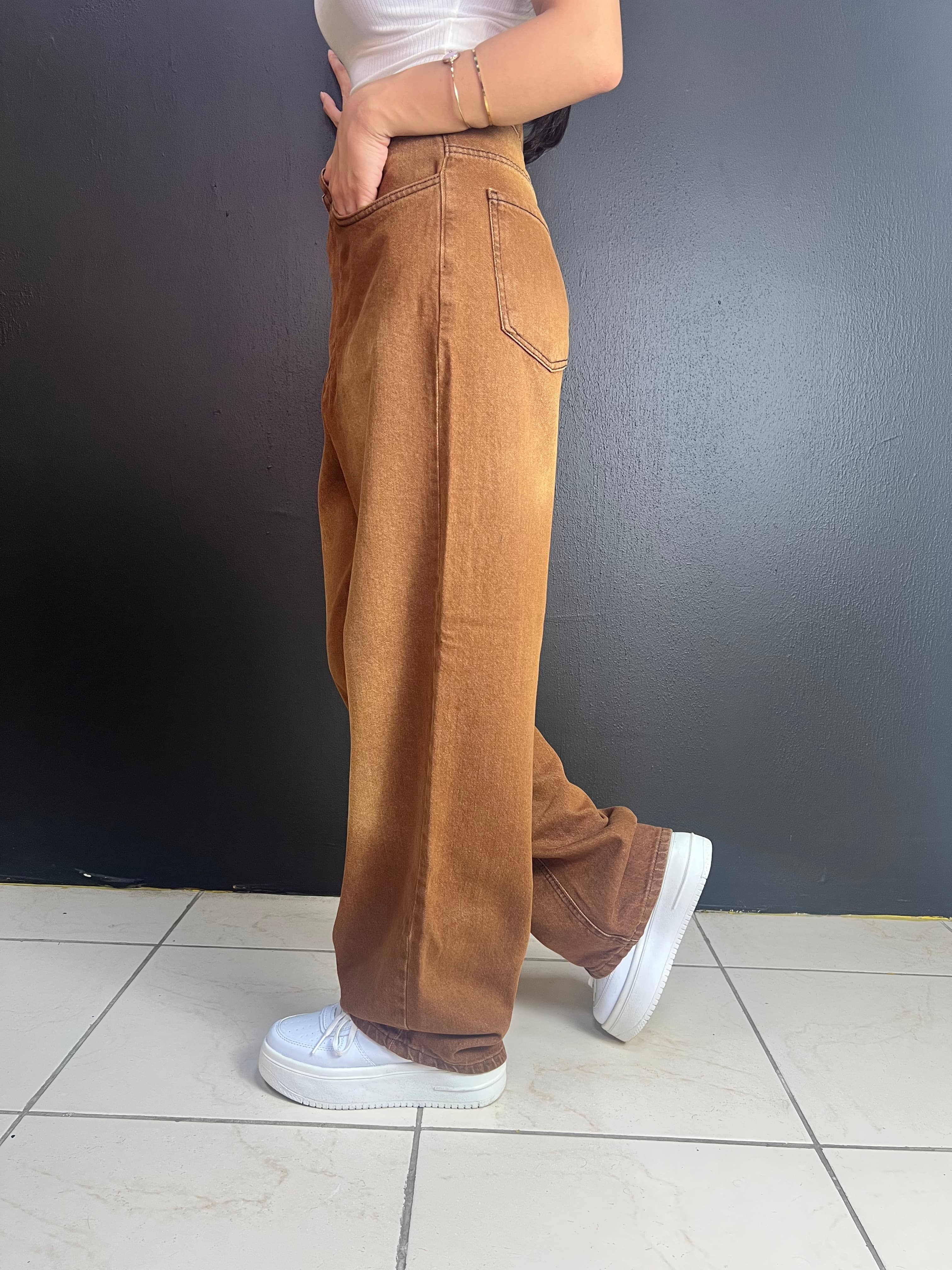 VINTAGE ESKİTME KAHVERENGİ BAGGY