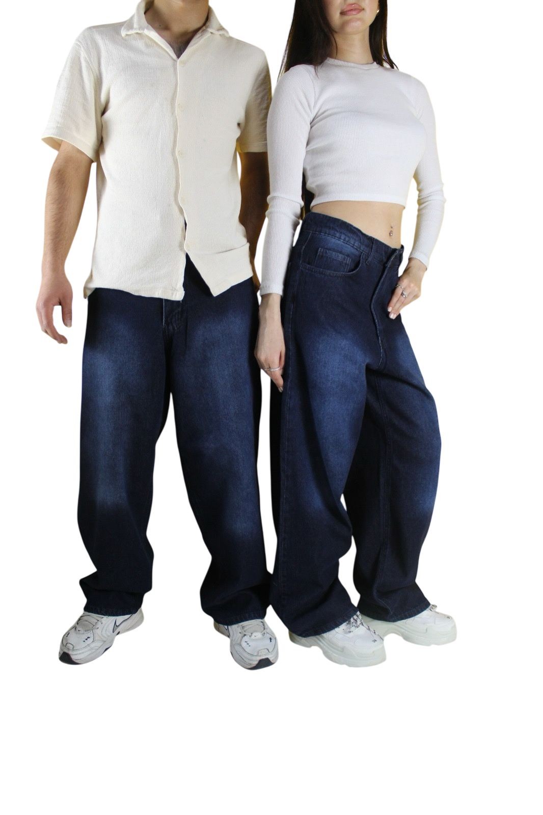 YIKAMALI UNİSEX BAGGY JEAN PANTOLON