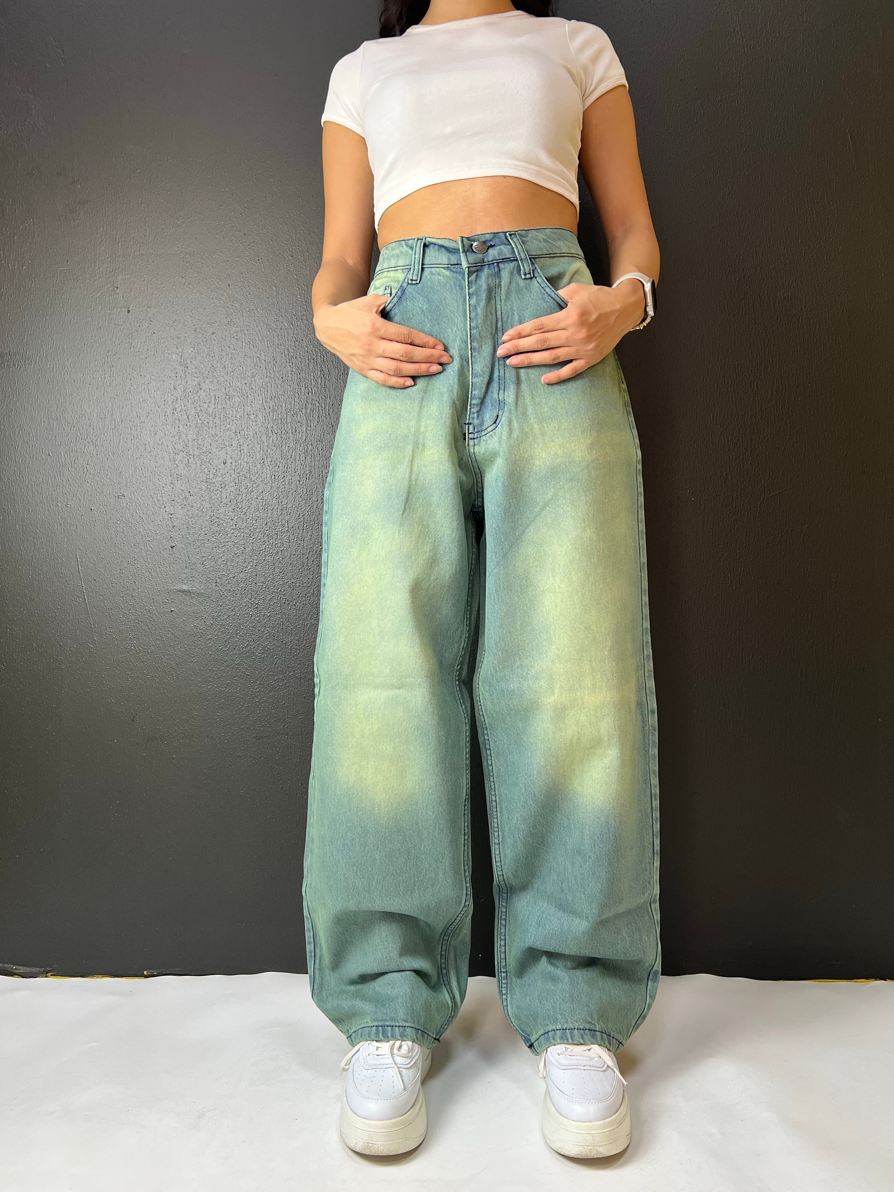 ESKİTME VİNTAGE YIKAMA UNİSEX BAGGY JEANS PANTOLON